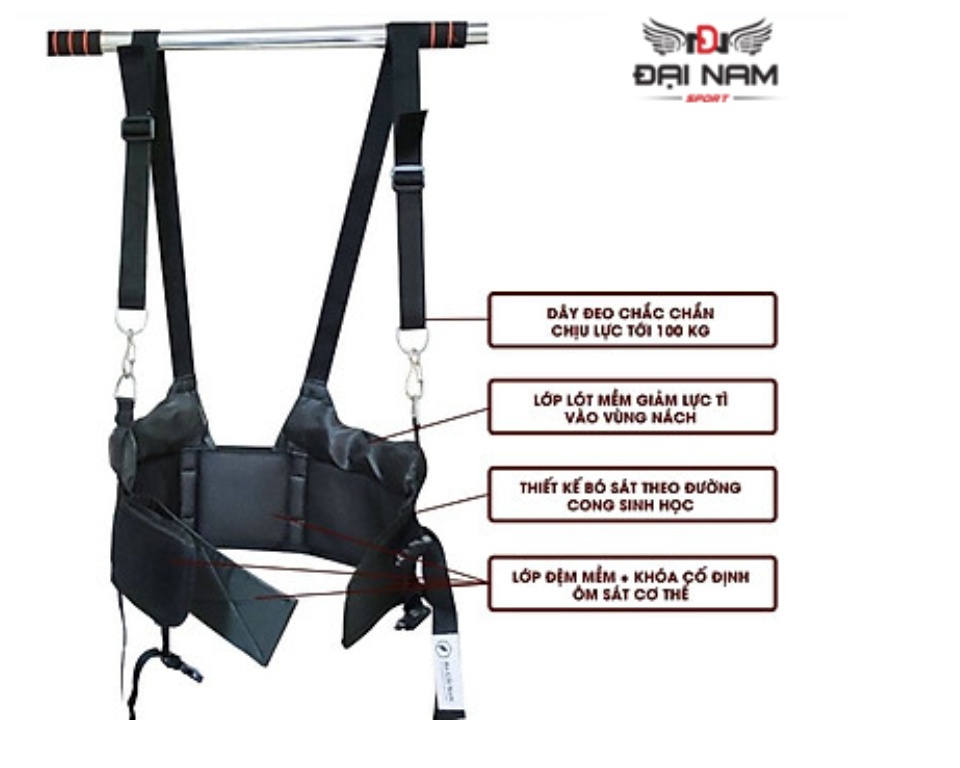 Mô tả Đai Treo Kéo Giãn Cột Sống Kèm Xà Đơn Gắn Cửa Chính Hãng Đại Nam Sport Thế Hệ Mới - 2