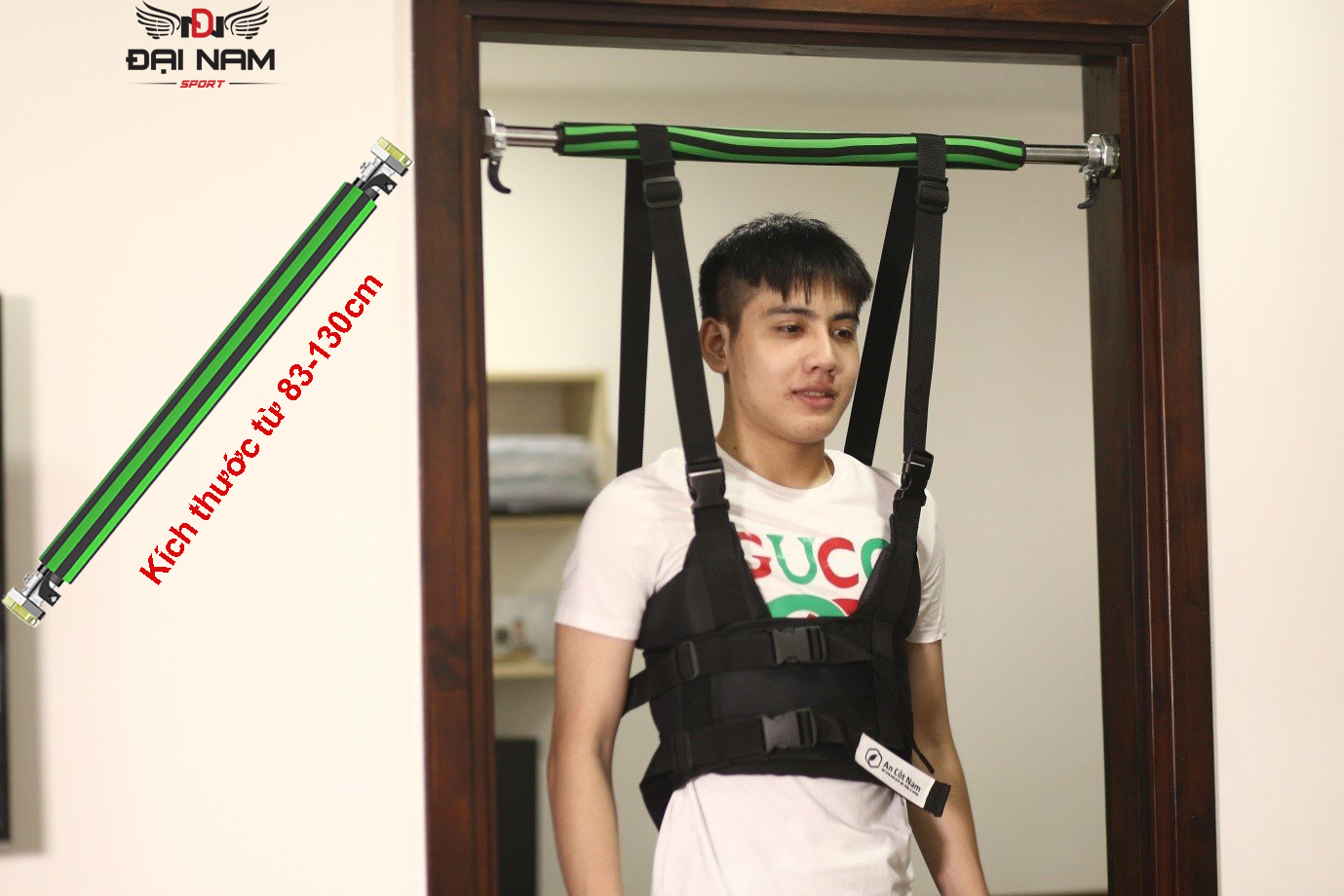 Mô tả Đai Treo Kéo Giãn Cột Sống Kèm Xà Đơn Gắn Cửa Chính Hãng Đại Nam Sport Thế Hệ Mới - 3