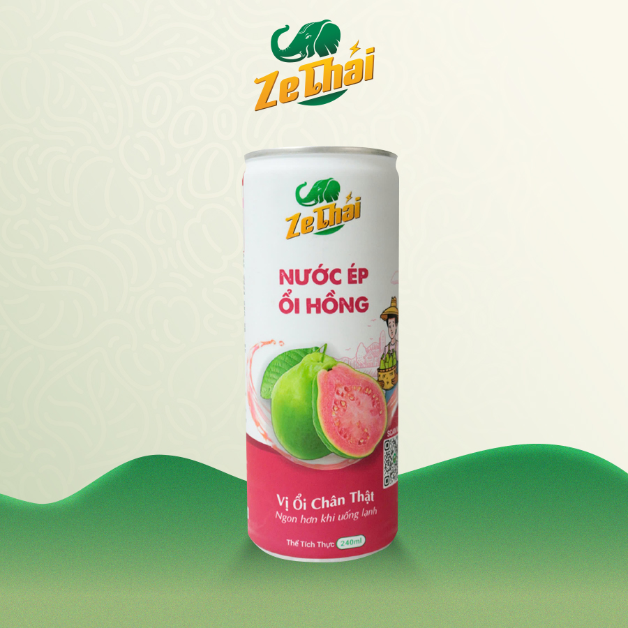 ZeThai - Nước ép ổi hồng ZeThai - Vị ổi chân thật lon GK02002 (Lon ...