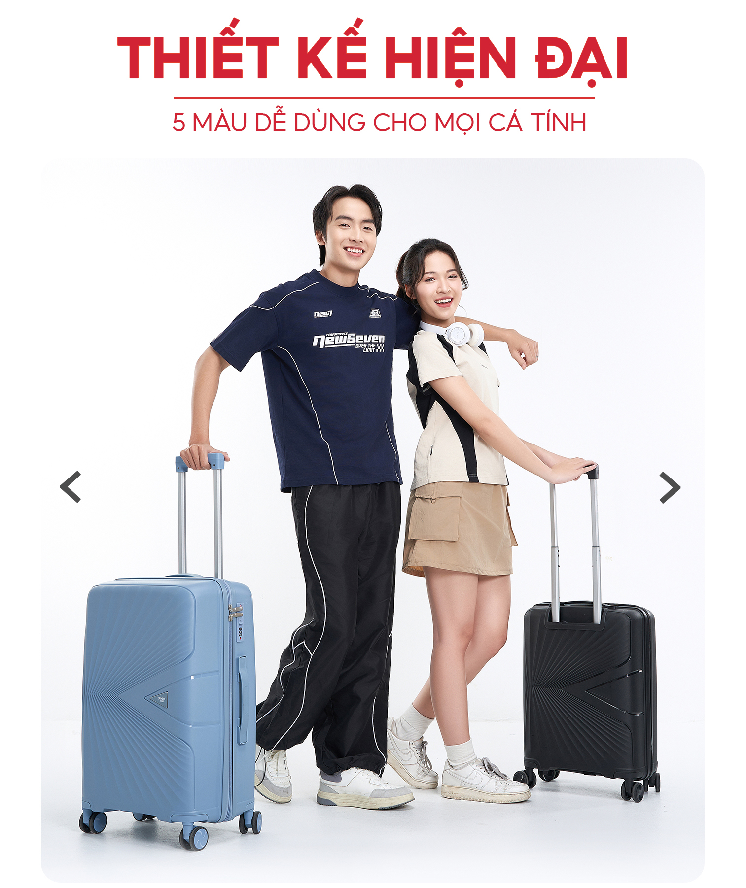 Mô tả Vali kéo du lịch SUNNY PICA nhựa PP chống vỡ tuyệt đối, vali size 28 24 20 inch xách tay, kí gửi - 2