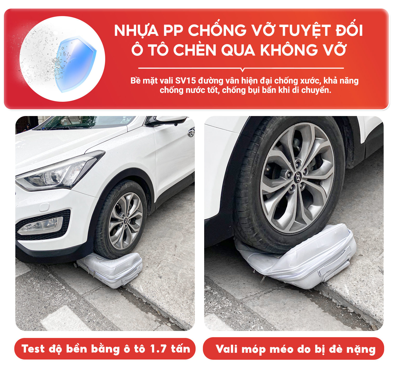 Mô tả Vali kéo du lịch SUNNY PICA nhựa PP chống vỡ tuyệt đối, vali size 28 24 20 inch xách tay, kí gửi - 9