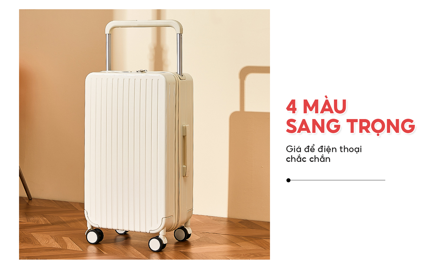 Mô tả Vali kéo du lịch SUNNY LUNA chính hãng size 20-24, xách tay-kí gửi hạn chế va đập - 5