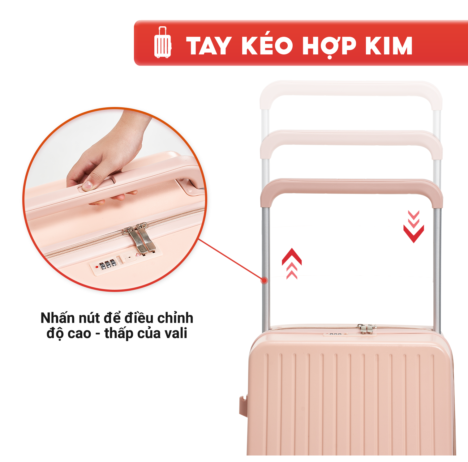 Mô tả Vali kéo du lịch SUNNY LUNA chính hãng size 20-24, xách tay-kí gửi hạn chế va đập - 8