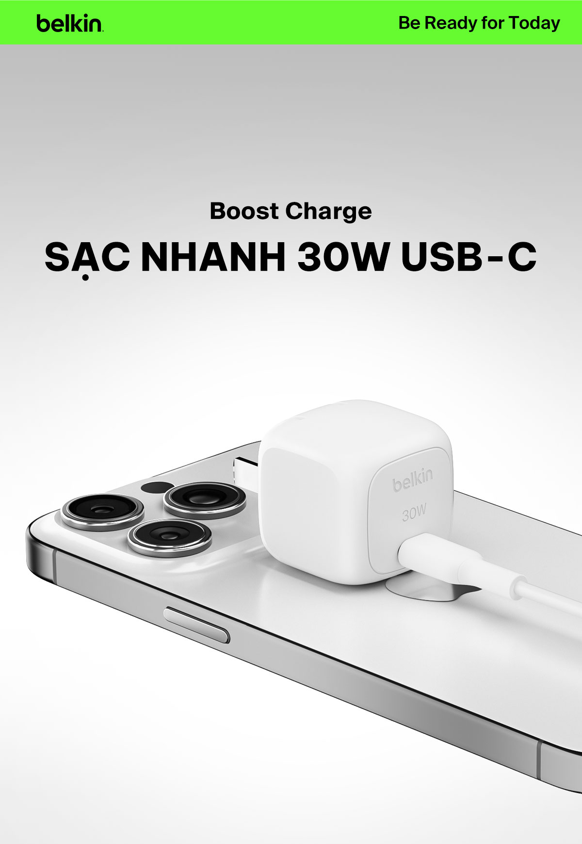 Mô tả Củ sạc nhanh 30W Belkin PD PPS Cubic Wall Charger | Sạc nhanh, Nhỏ Gọn, An toàn cao, Công nghệ mới - 1