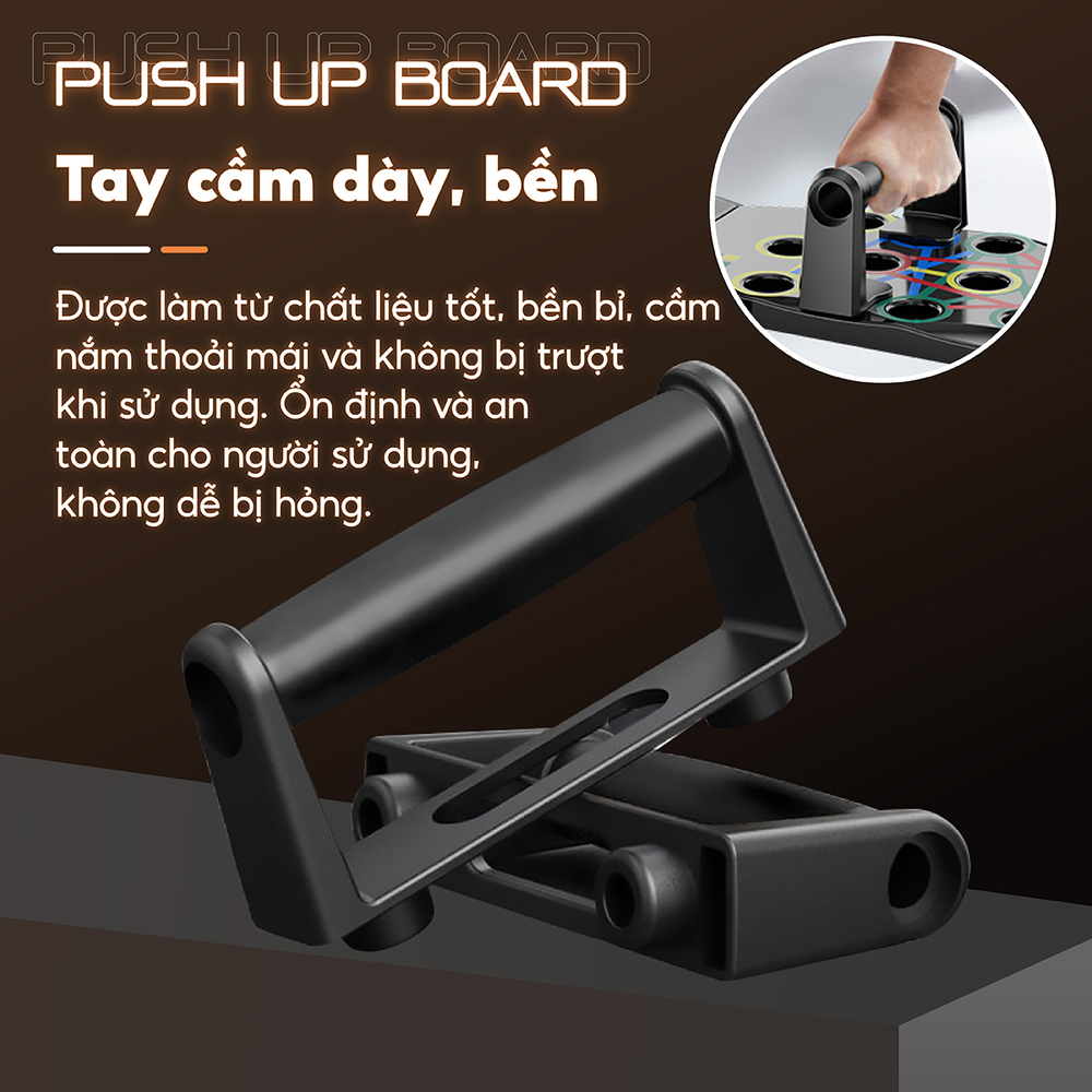 Mô tả KOL - BG-Dụng Cụ Tập Hít Đất Chống Đẩy Có Vạch Kẻ Màu Theo Nhóm Cơ Rh003 - 2