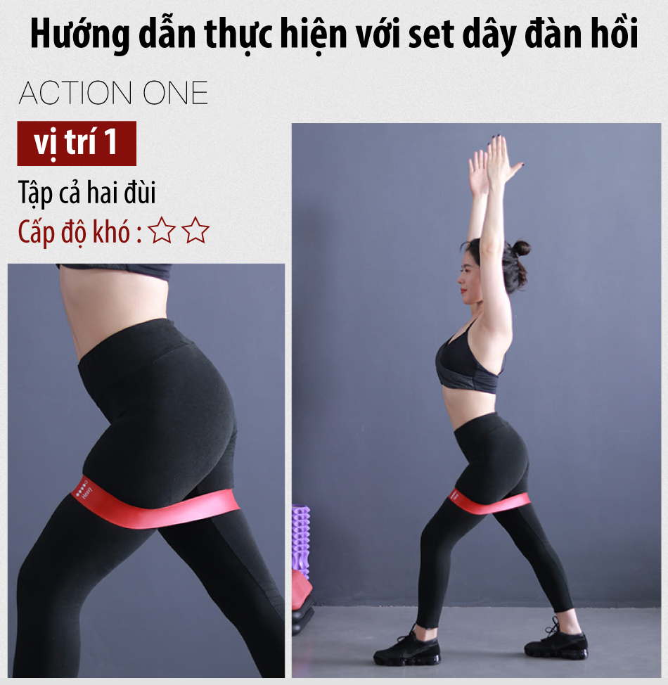 Mô tả KOL - BG Bộ 5 Dây đàn hồi kháng lực đa năng cao cấp tập Gym/Yoga - 2