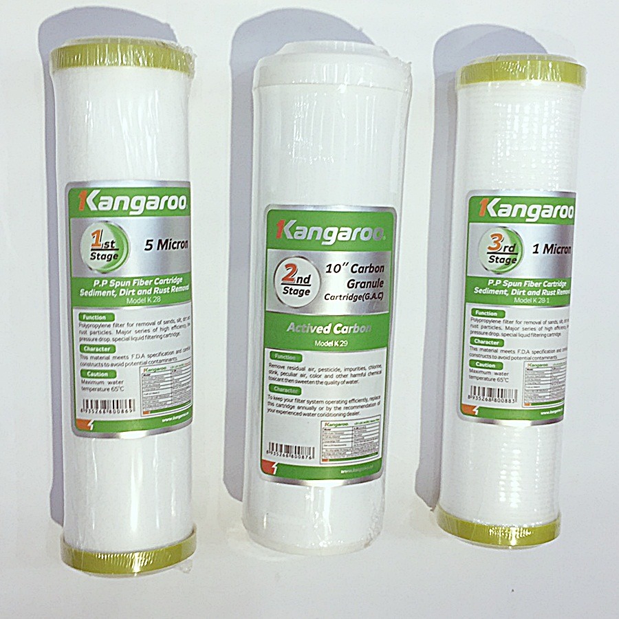 Mô tả Combo 3 Lõi Lọc Thô 123 Kangaroo ECO Chính Hãng Mẫu Mới - 2