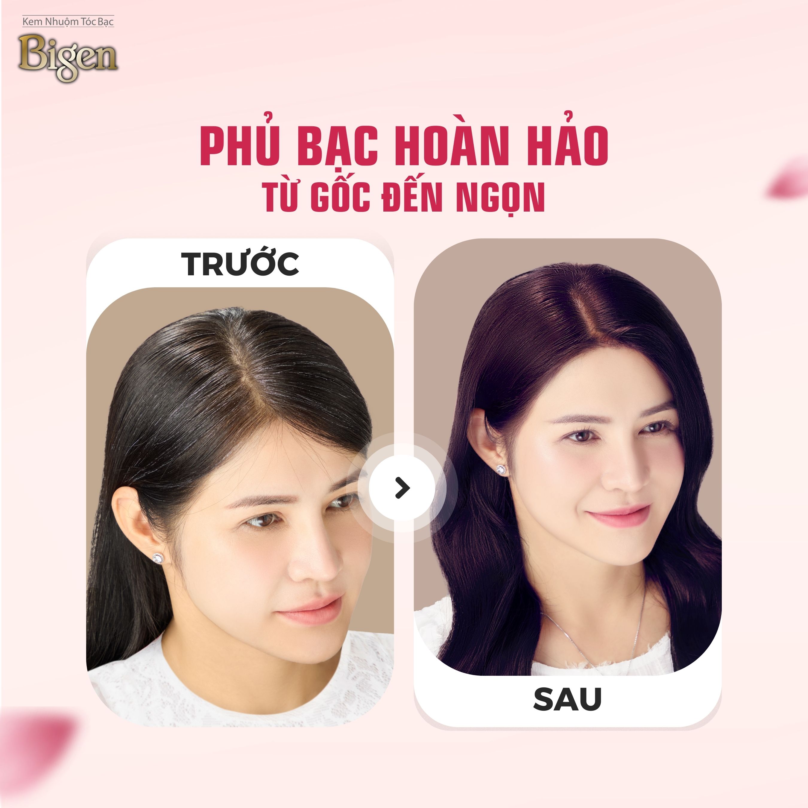 Mô tả Thuốc Nhuộm Tóc Phủ Bạc Dạng Kem Bigen Silk Touch - Thảo Dược Dưỡng Tóc Đa Dạng Màu Thời Trang Cho Tóc Dài và Dày 135ml - 3