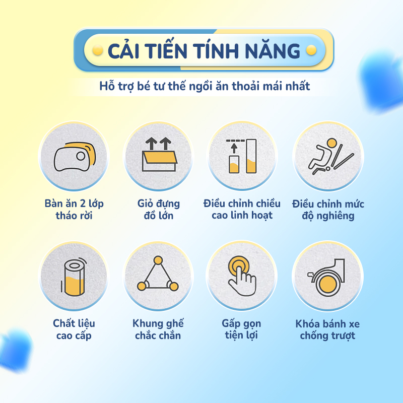 Mô tả Ghế ăn dặm cao cấp Chilux Grow D - Đồng hành cùng mẹ - Bé khỏe, ăn ngon - 1