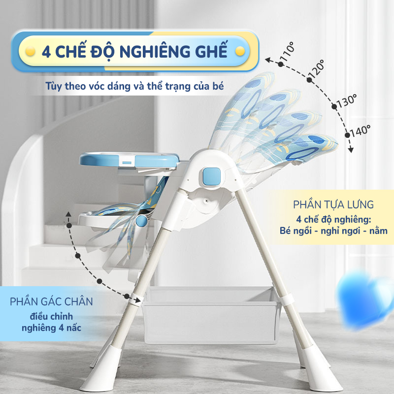 Mô tả Ghế ăn dặm cao cấp Chilux Grow D - Đồng hành cùng mẹ - Bé khỏe, ăn ngon - 4