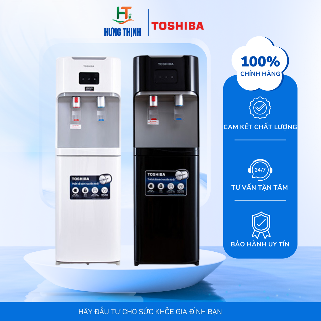Mô tả Cây Nước Nóng Lạnh Bình Úp Toshiba RWF-W1664TV Thiết Kế Hiện Đại, 2 Màu Trắng Đen Ấn Tượng - 1