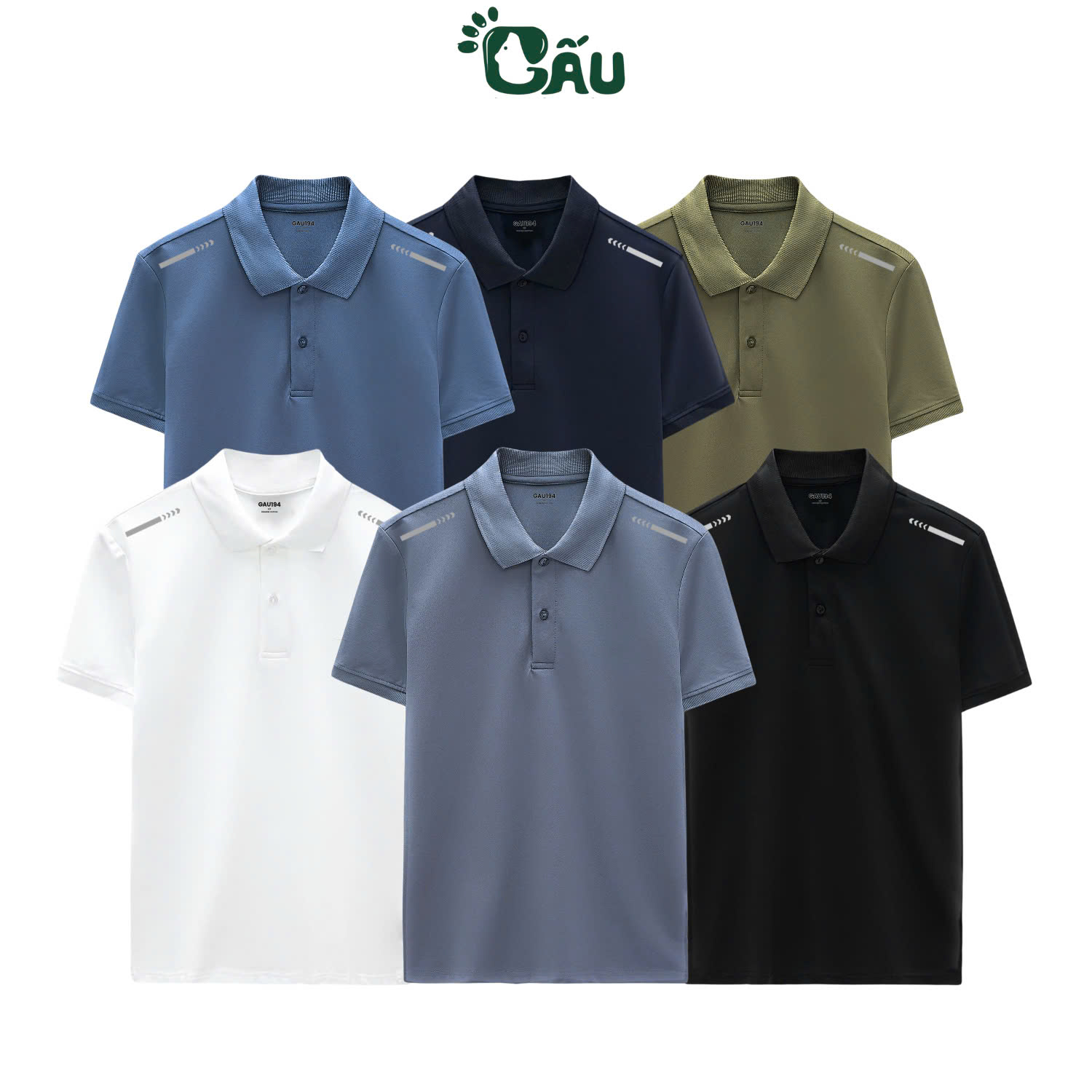 Mô tả Áo thun nam POLO GẤU 194 Trơn Unisex vải cá sấu Poly co dãn 4 chiều dày dặn form gerular fit - PL PP13 - 3