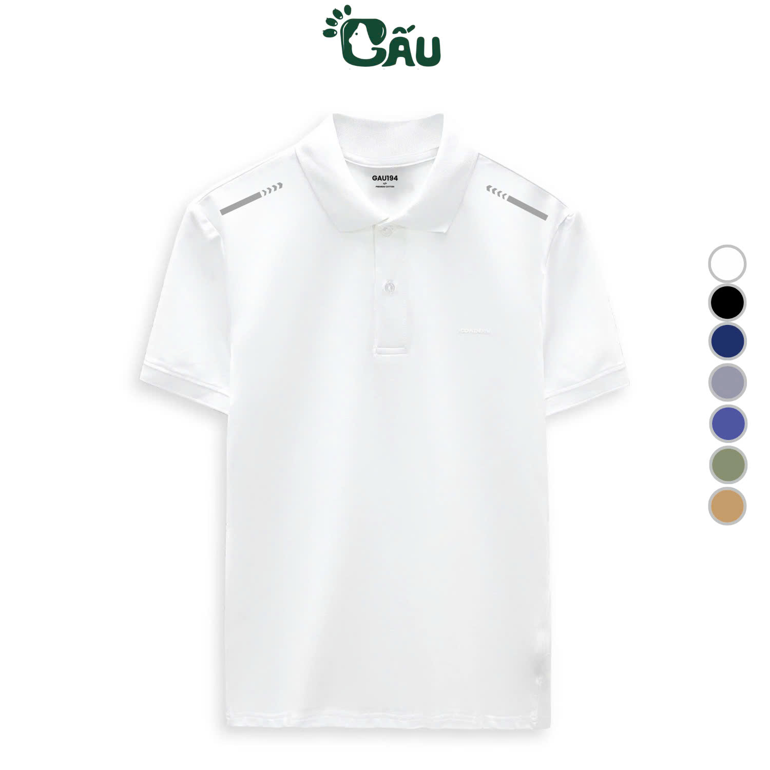 Mô tả Áo thun nam POLO GẤU 194 Trơn Unisex vải cá sấu Poly co dãn 4 chiều dày dặn form gerular fit - PL PP13 - 4