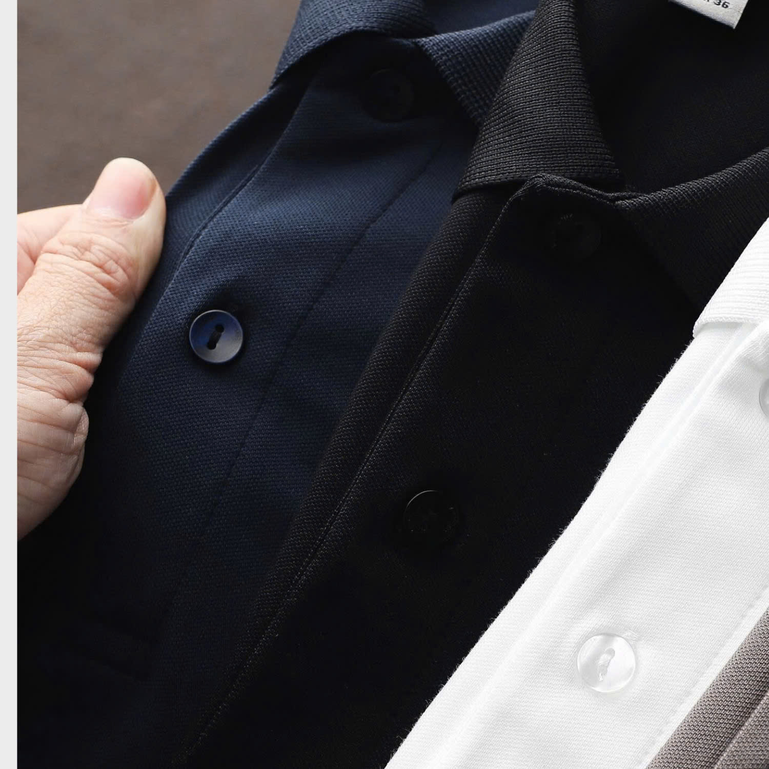 Mô tả Áo thun nam POLO GẤU 194 Trơn Unisex vải cá sấu Poly co dãn 4 chiều dày dặn form gerular fit - PL PP13 - 5