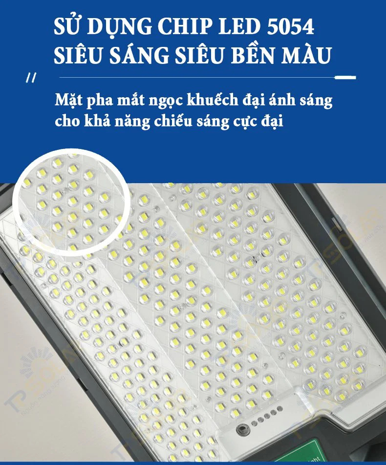 Mô tả Đèn Liền Thể Năng Lượng Mặt Trời TP SOLAR Siêu Sáng, Đèn Sân Vườn Liền Thể Kép 800W, Cảm Biến Chuyển Động Bảo Hành 3 Năm - 4
