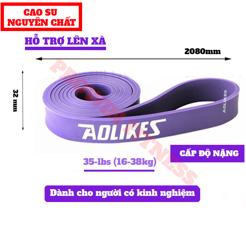 Mô tả Dây Kháng Lực Powerband Aolikes Tập Chân Mông Vai Lưng Cao Su Cao Cấp - 7