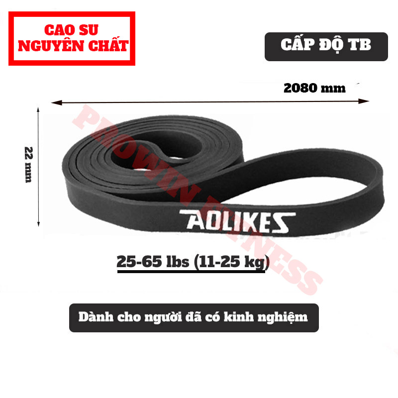 Mô tả Dây Kháng Lực Powerband Aolikes Tập Chân Mông Vai Lưng Cao Su Cao Cấp - 6