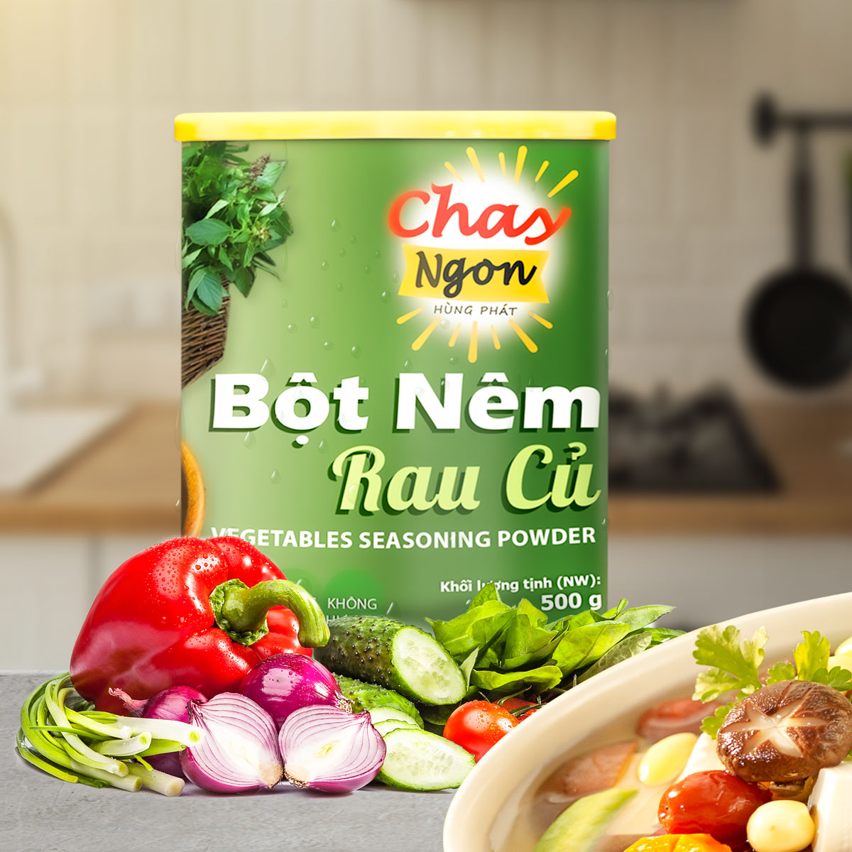 Bột Nêm Rau Củ Thuần Chay Hộp 500g Hoàn Toàn Thuần Từ Cốt Rau Củ Tự ...