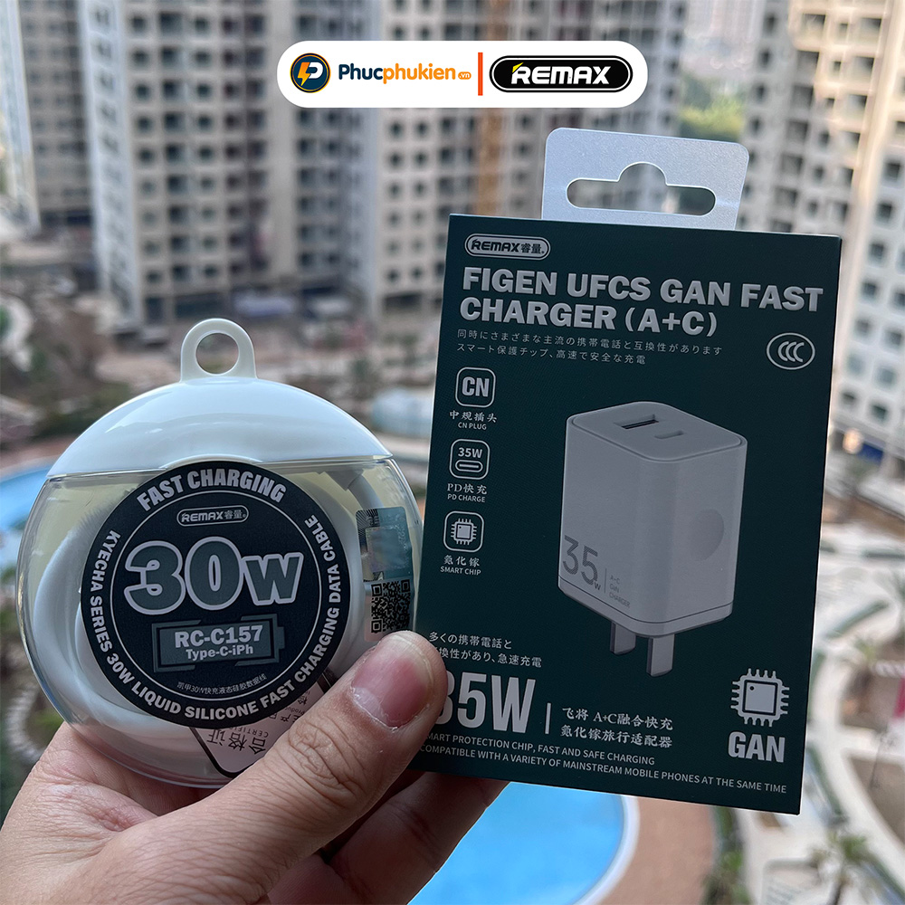 Mô tả Củ sạc nhanh 35w Remax U161 2 cổng sạc đầy 60% pin 30 phút cho 16 seris trở xuống - Phúc Phụ Kiện - 8