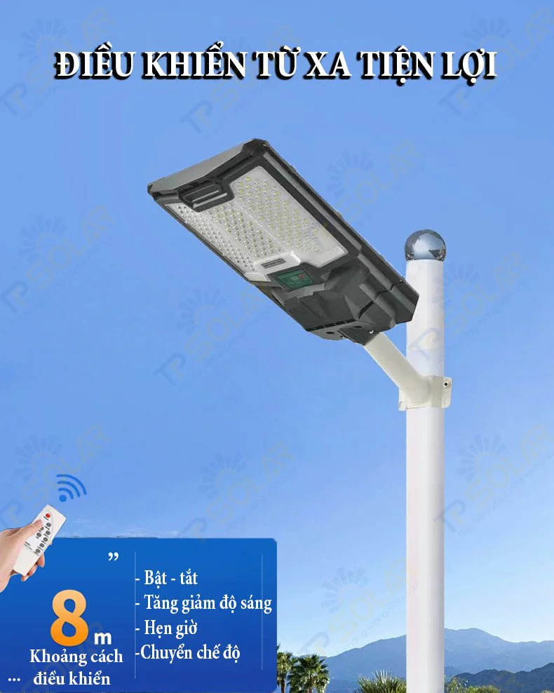 Mô tả Đèn Liền Thể Năng Lượng Mặt Trời TP SOLAR Siêu Sáng, Đèn Sân Vườn Liền Thể Kép 800W, Cảm Biến Chuyển Động Bảo Hành 3 Năm - 6