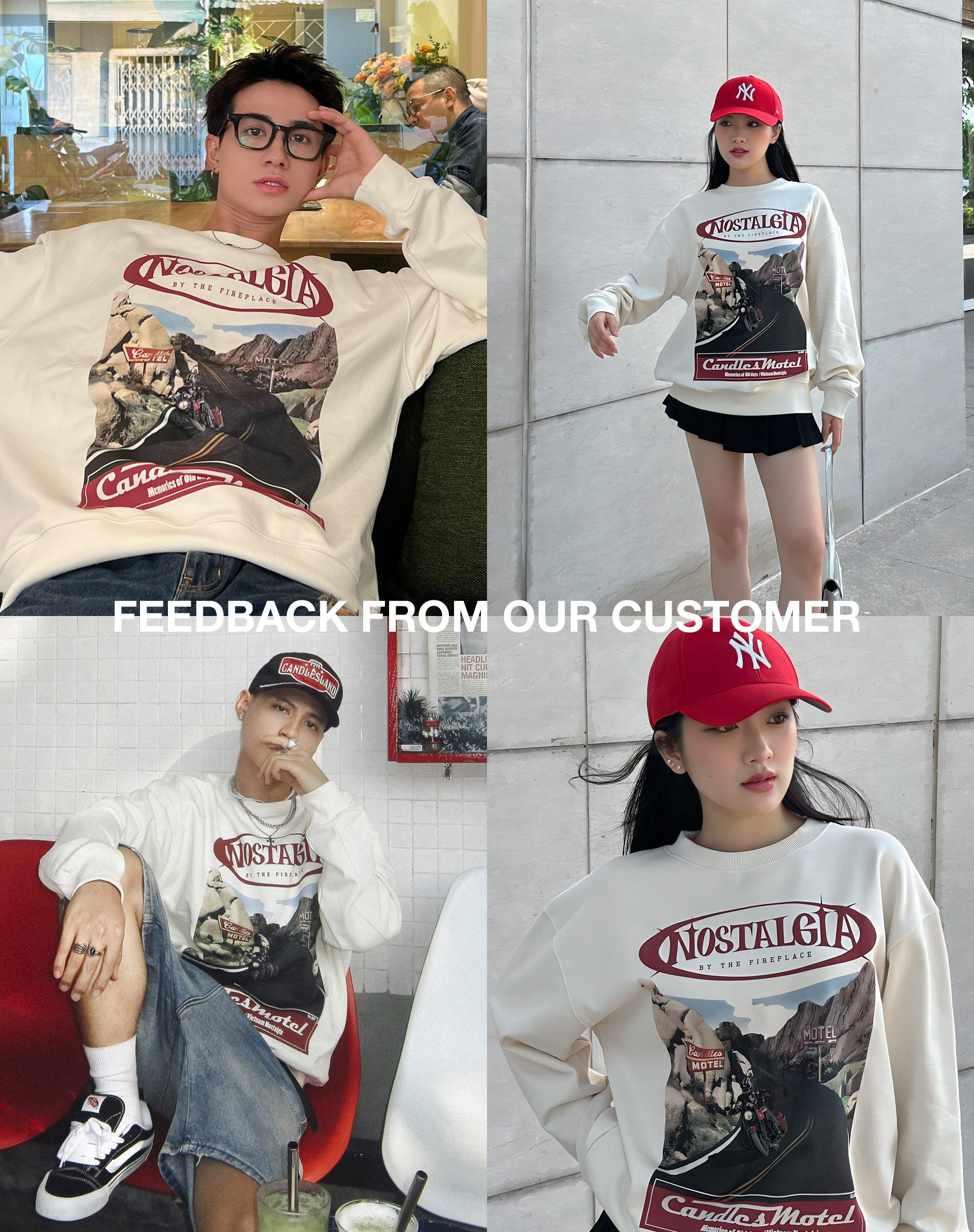 Mô tả Áo Nỉ Candles Motel Sweater Oversize Unisex - 5
