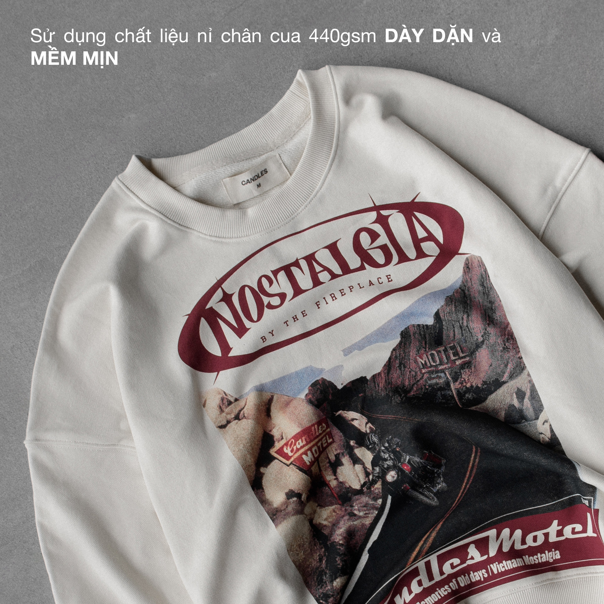 Mô tả Áo Nỉ Candles Motel Sweater Oversize Unisex - 4