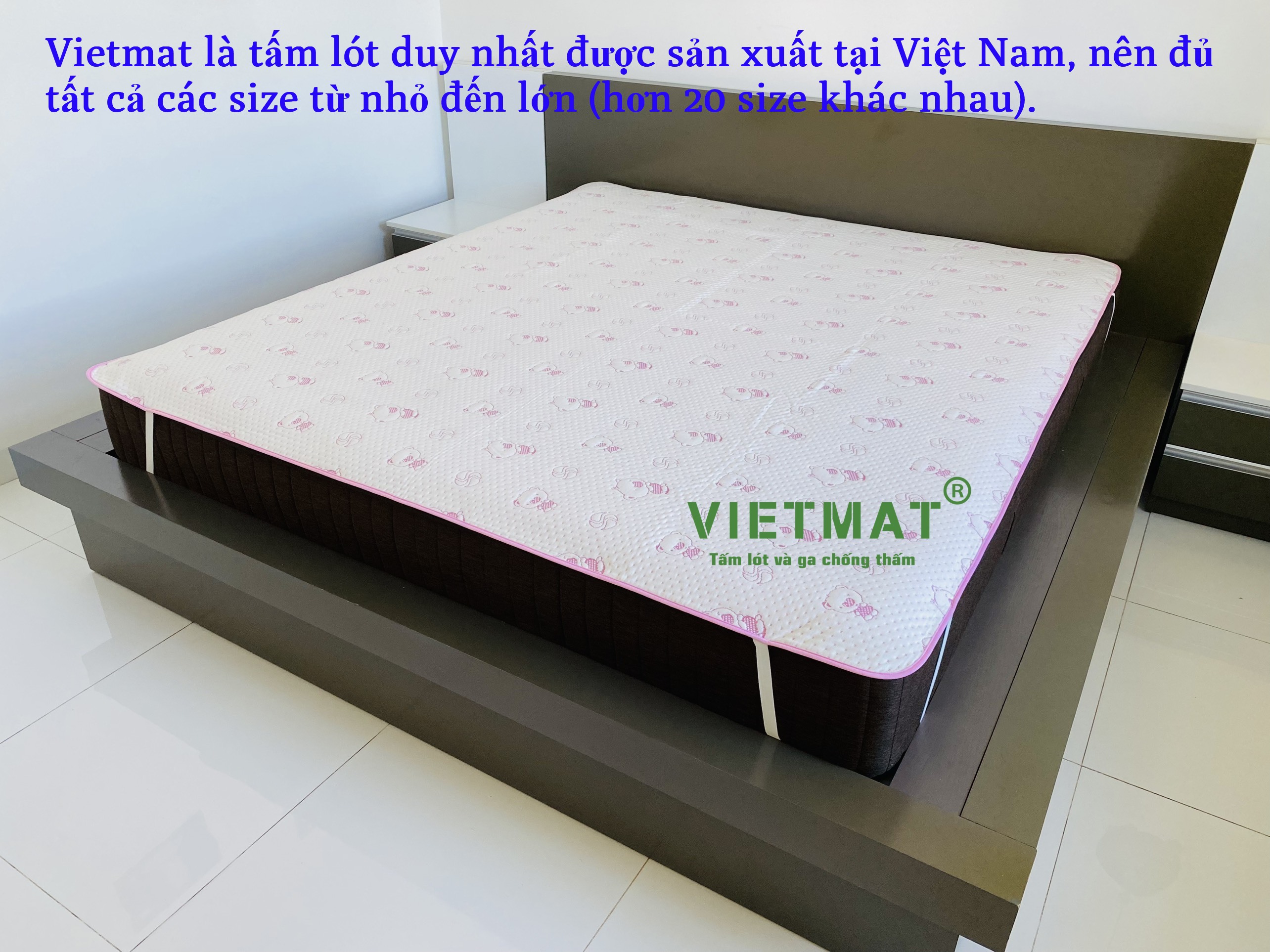 Mô tả Tấm lót chống thấm cho bé VIETMAT đủ size, thoáng mát và hút nước tốt, không hầm bí - 3