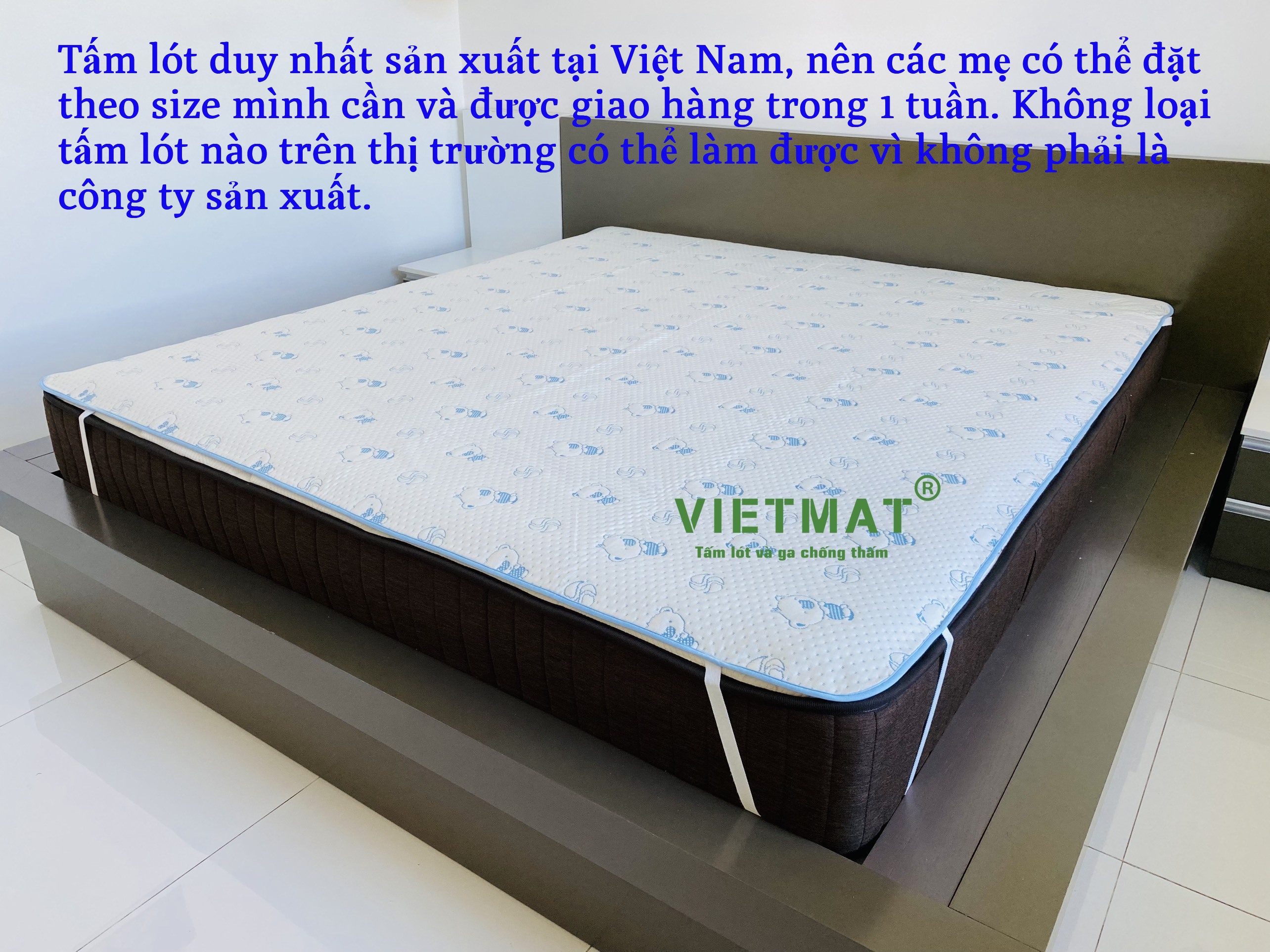 Mô tả Tấm lót chống thấm cho bé VIETMAT đủ size, thoáng mát và hút nước tốt, không hầm bí - 5