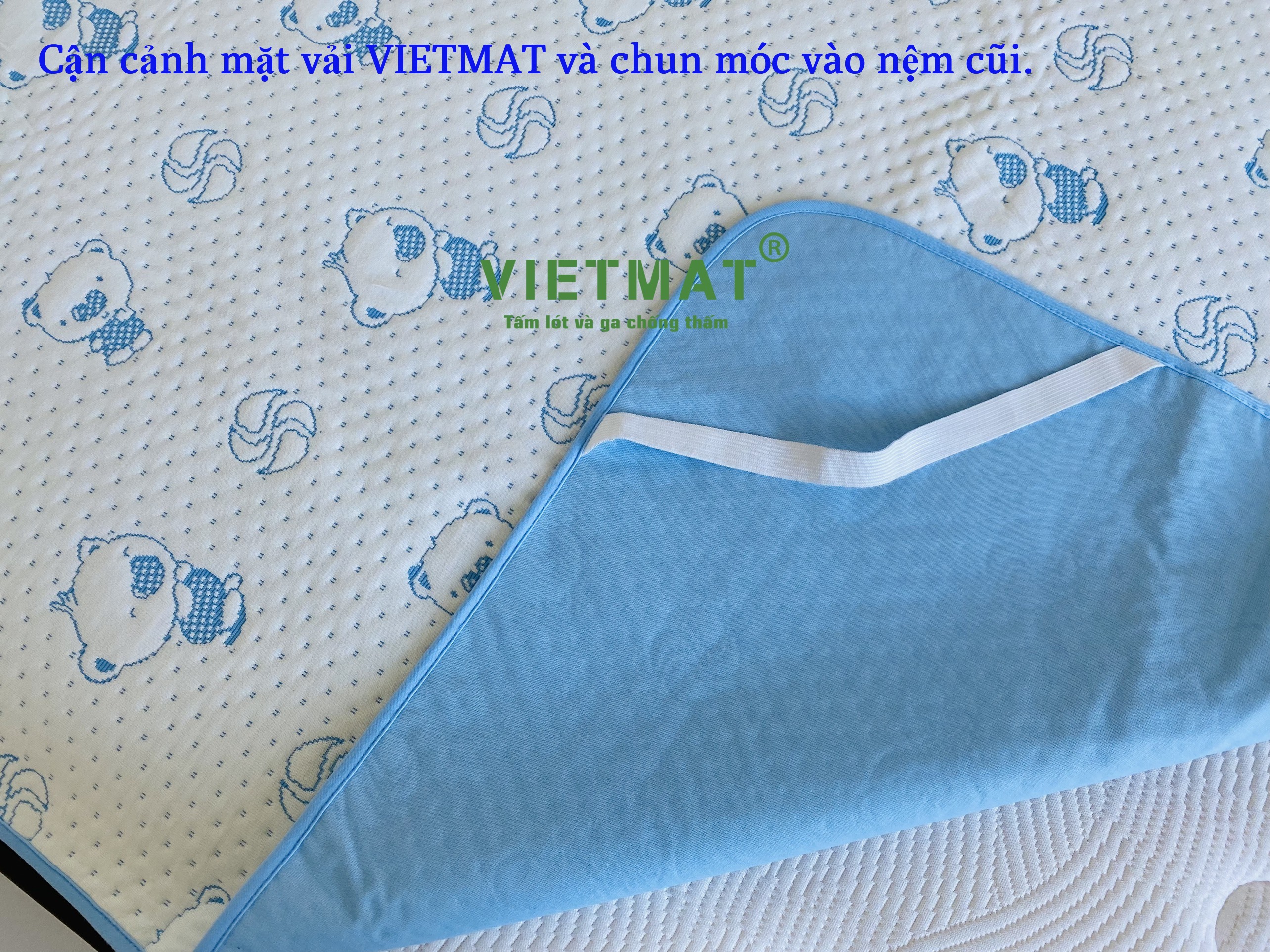 Mô tả Tấm lót chống thấm cho bé VIETMAT đủ size, thoáng mát và hút nước tốt, không hầm bí - 8