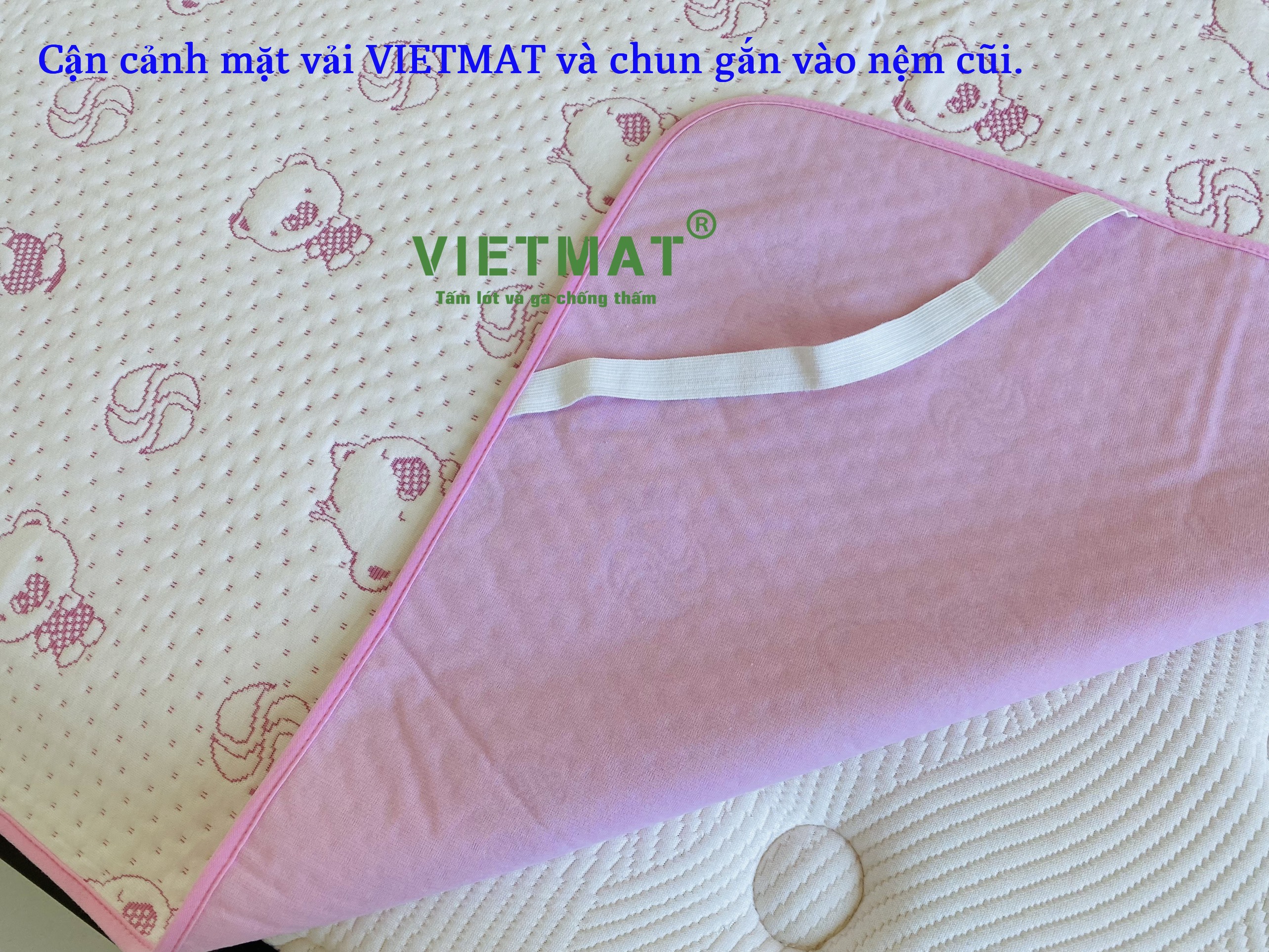 Mô tả Tấm lót chống thấm cho bé VIETMAT đủ size, thoáng mát và hút nước tốt, không hầm bí - 9