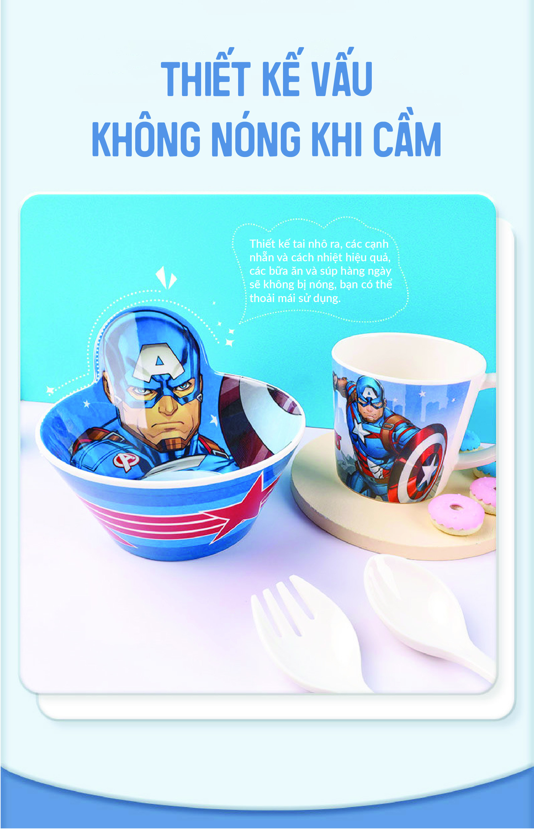 Mô tả Bộ ăn dặm cho bé 1989KIDS chất liệu Nhựa Melamine chén bát ăn dặm,đũa tập ăn,cốc uống nước,thìa cho bé - 5