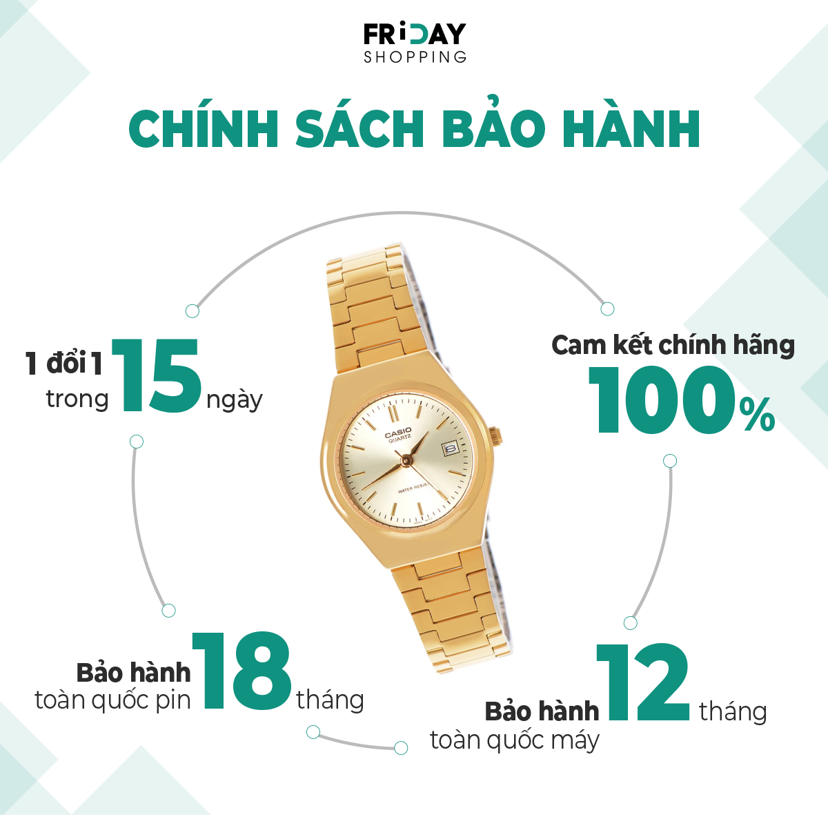 Mô tả Đồng Hồ Casio Nữ LTP-1170N-9ARDF Mặt Tròn Dây Kim Loại Chính Hãng - 3