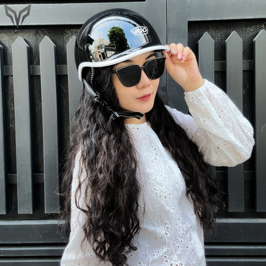 Mô tả Mũ Bảo Hiểm Nửa Đầu VAROHELMET Kiểu Nhật Dáng Cá Heo Freesize Cho Vòng Đầu 54-58cm-Bảo Hành 12 Tháng - 2