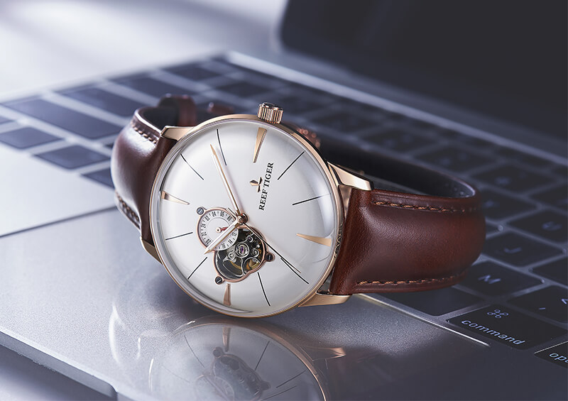 Mô tả Đồng hồ nam chính hãng Reef Tiger RGA8239-1 Kính sapphire chống xước,Chống nước,BH 24 tháng,Máy cơ Automatic,dây da xịn - 2