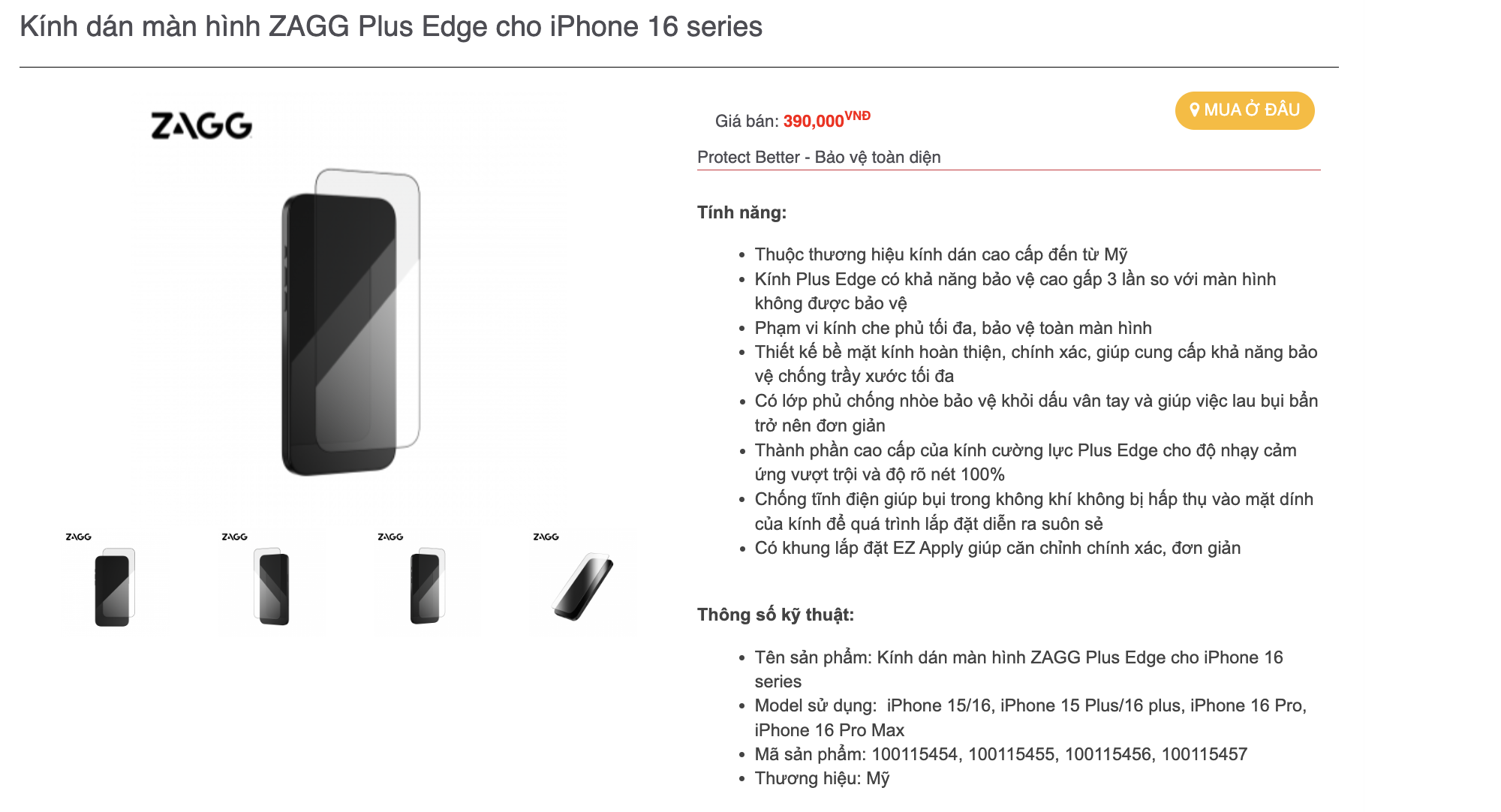 Mô tả Kính cường lực trong suốt, nhạy và rõ nét 100% | Bảo vệ mắt ASX | Khay tự dán đi kèm - 1
