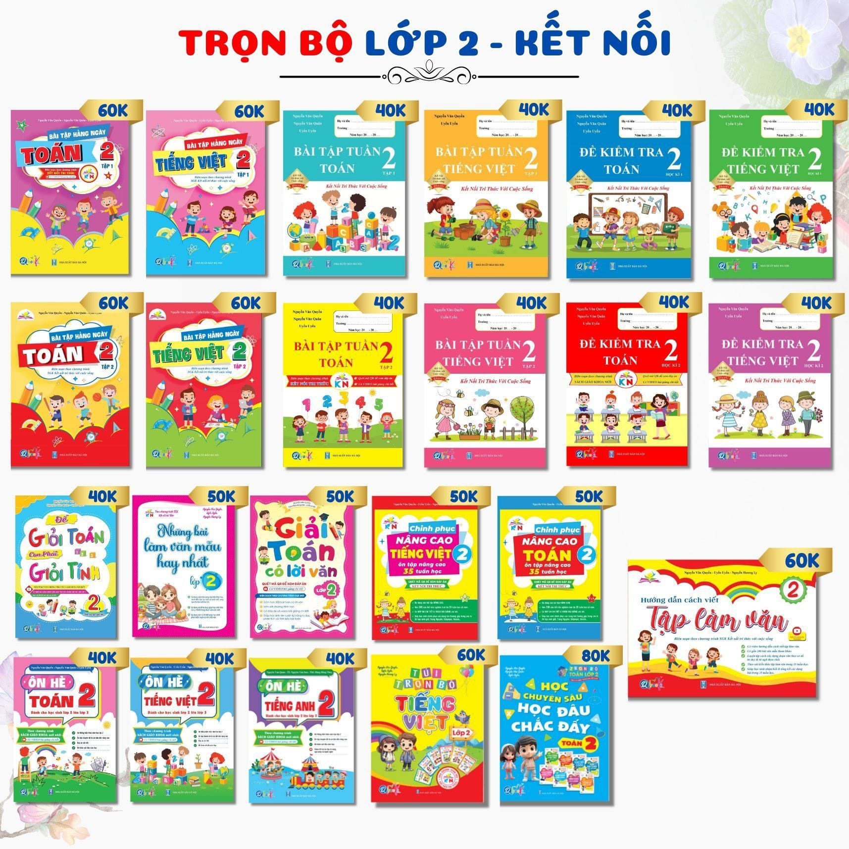 Mô tả Sách- Bài tập hàng ngày, Bài tập tuần, Đề Kiểm Tra Toán và Tiếng Việt Lớp 2- Kết nối tri thức với cuộc sống -Lẻ tuỳ chọn - 1