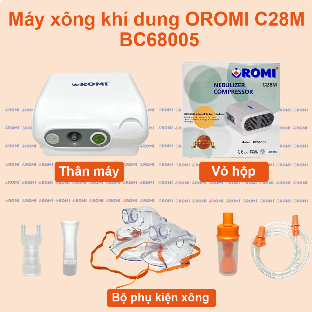 Mô tả Máy xông khí dung và hút mũi OROMI C28M - DÒNG MÁY CHUYÊN XÔNG: XÔNG, XÔNG CAO CẤP, XÔNG HÚT - 2