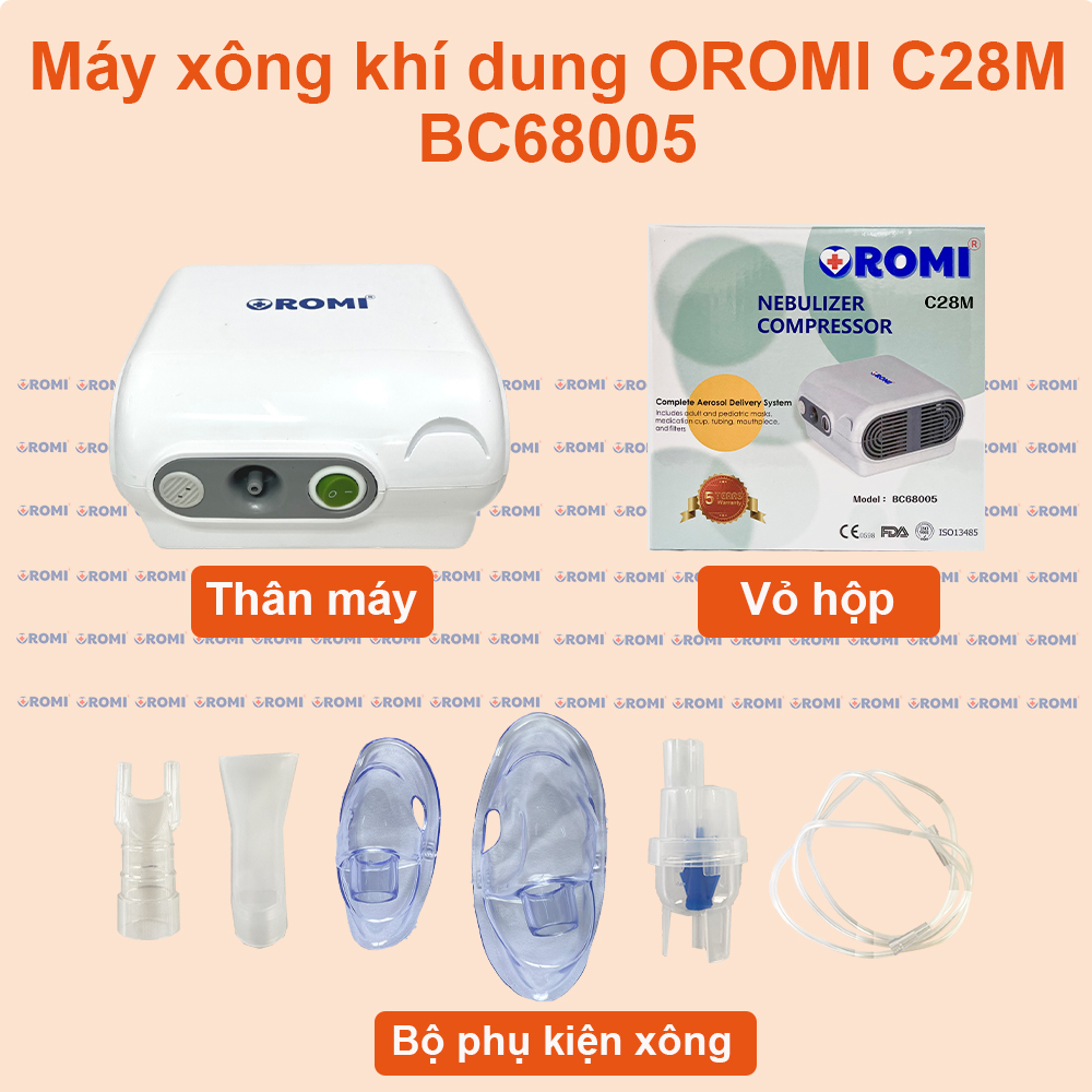 Mô tả Máy xông khí dung và hút mũi OROMI C28M - DÒNG MÁY CHUYÊN XÔNG: XÔNG, XÔNG CAO CẤP, XÔNG HÚT - 3