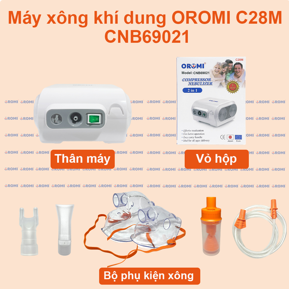Mô tả Máy xông khí dung và hút mũi OROMI C28M - DÒNG MÁY CHUYÊN XÔNG: XÔNG, XÔNG CAO CẤP, XÔNG HÚT - 5