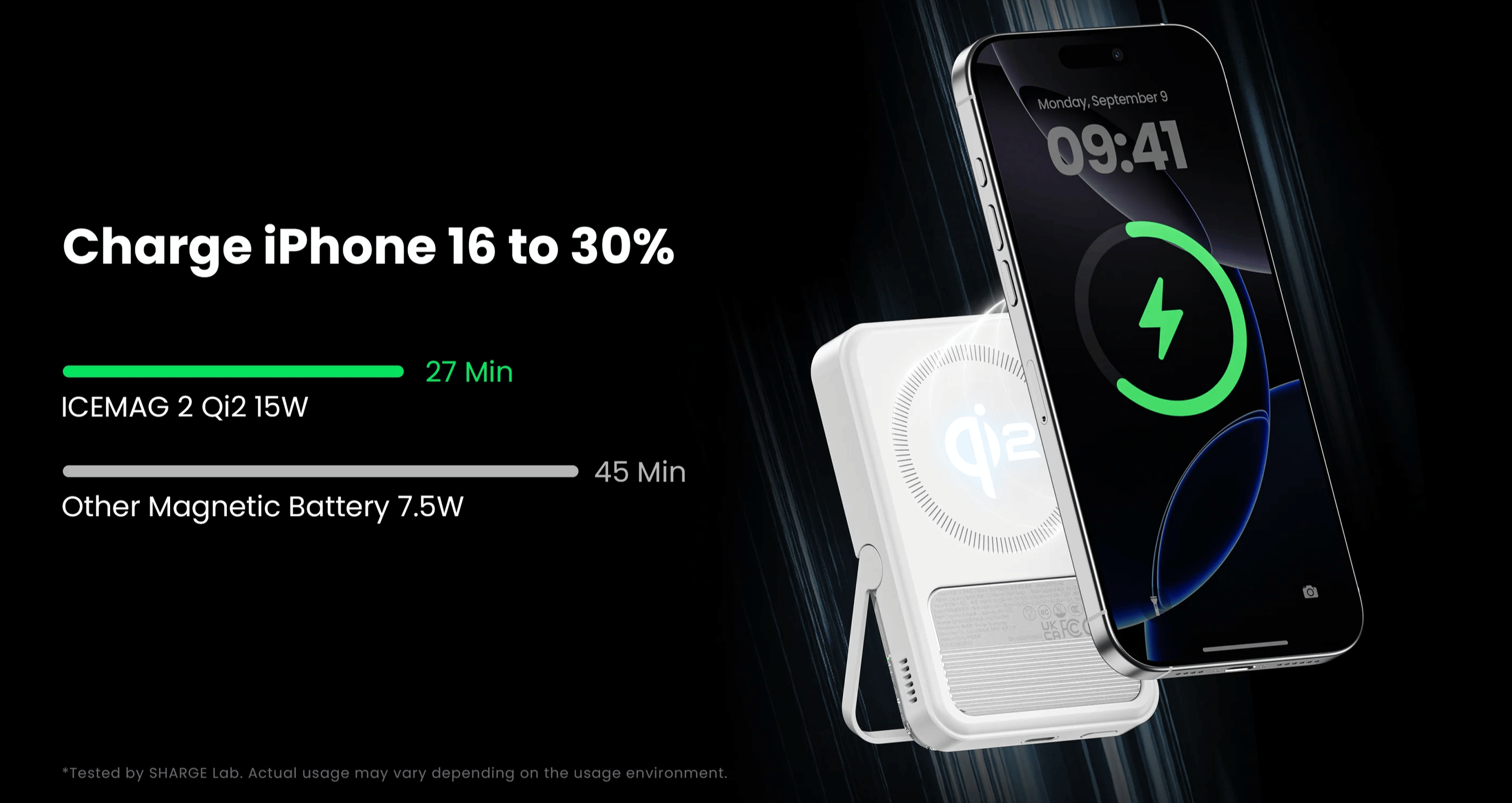 Mô tả Sạc Dự Phòng Sharge ICEMAG 2 Qi2 10.000mAh Không Dây 15W USB-C 30W Quạt Tản Nhiệt RGB Chủ Động - Hàng Chính Hãng - 2
