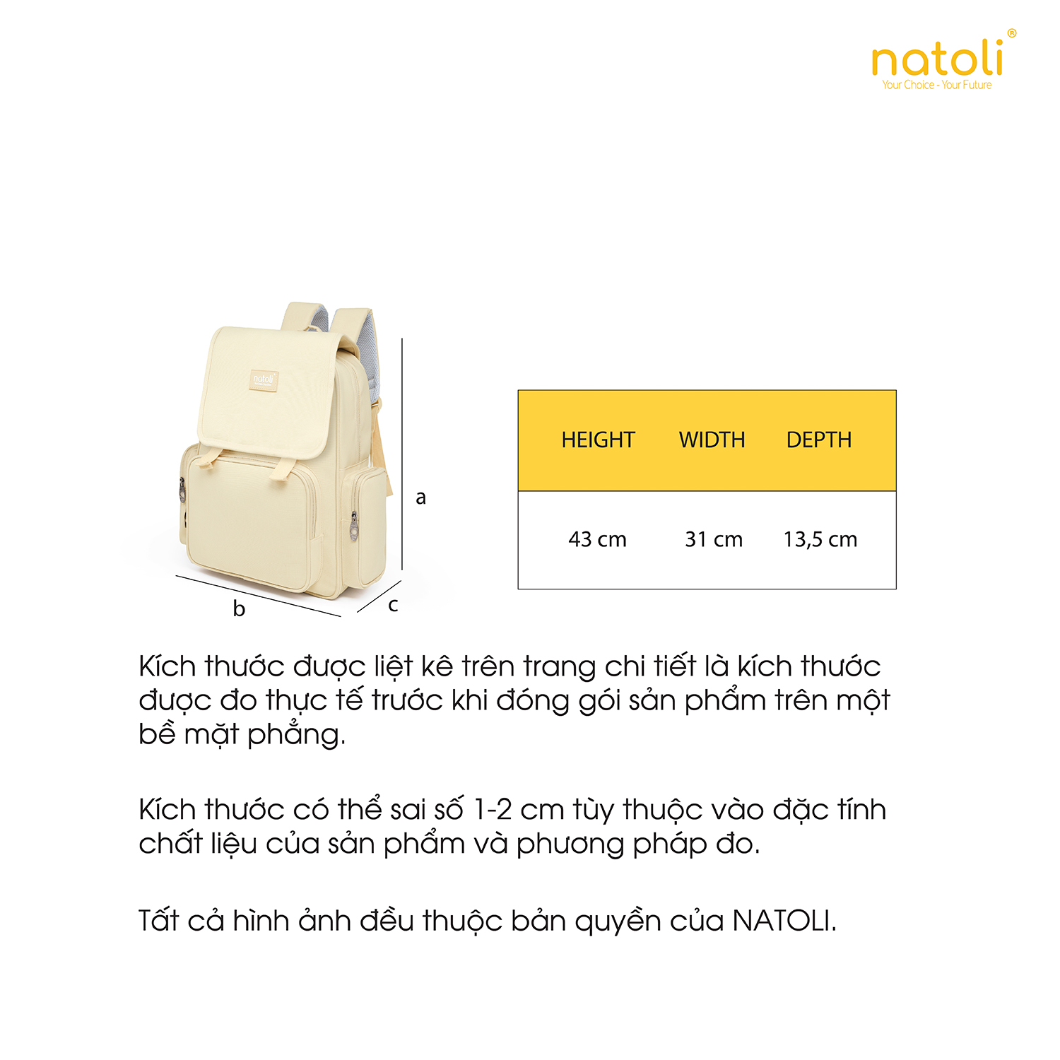 Mô tả Balo thời trang nam nữ NATOLI chống nước, nhiều ngăn đựng laptop đi học cao cấp - BST Everyday Utility Backpack B19 - 10