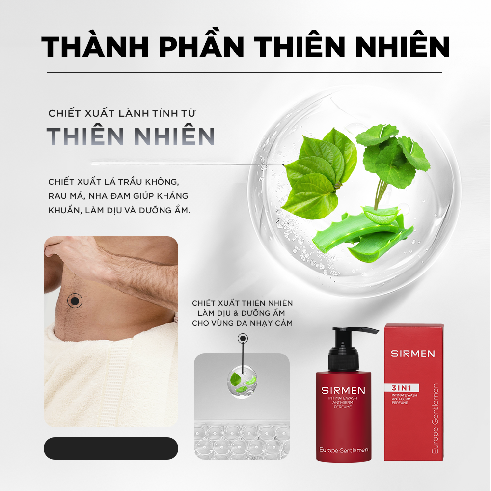 Dung dịch vệ sinh nam SIRMEN 3in1
