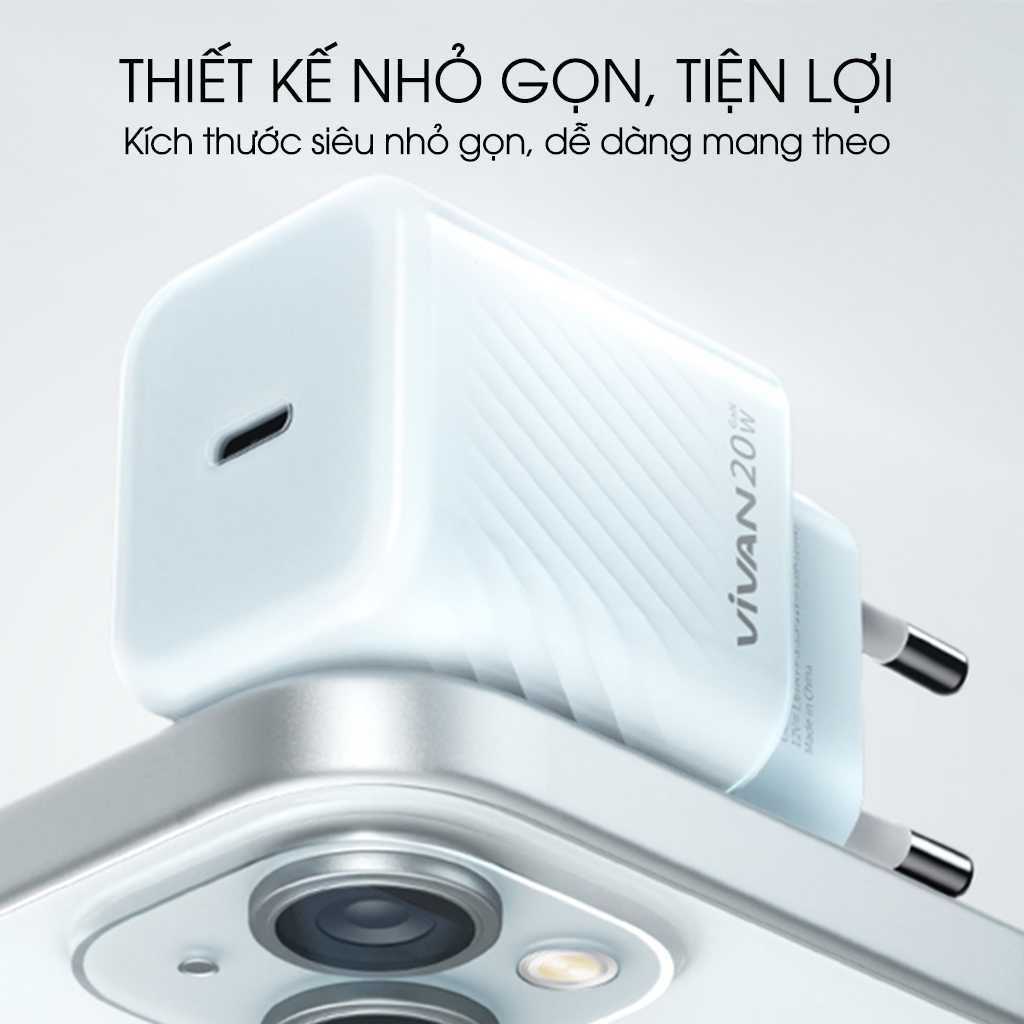 Mô tả Củ Sạc Nhanh VIVAN Power 20T Công Suất 20W Cổng USB-C - 3