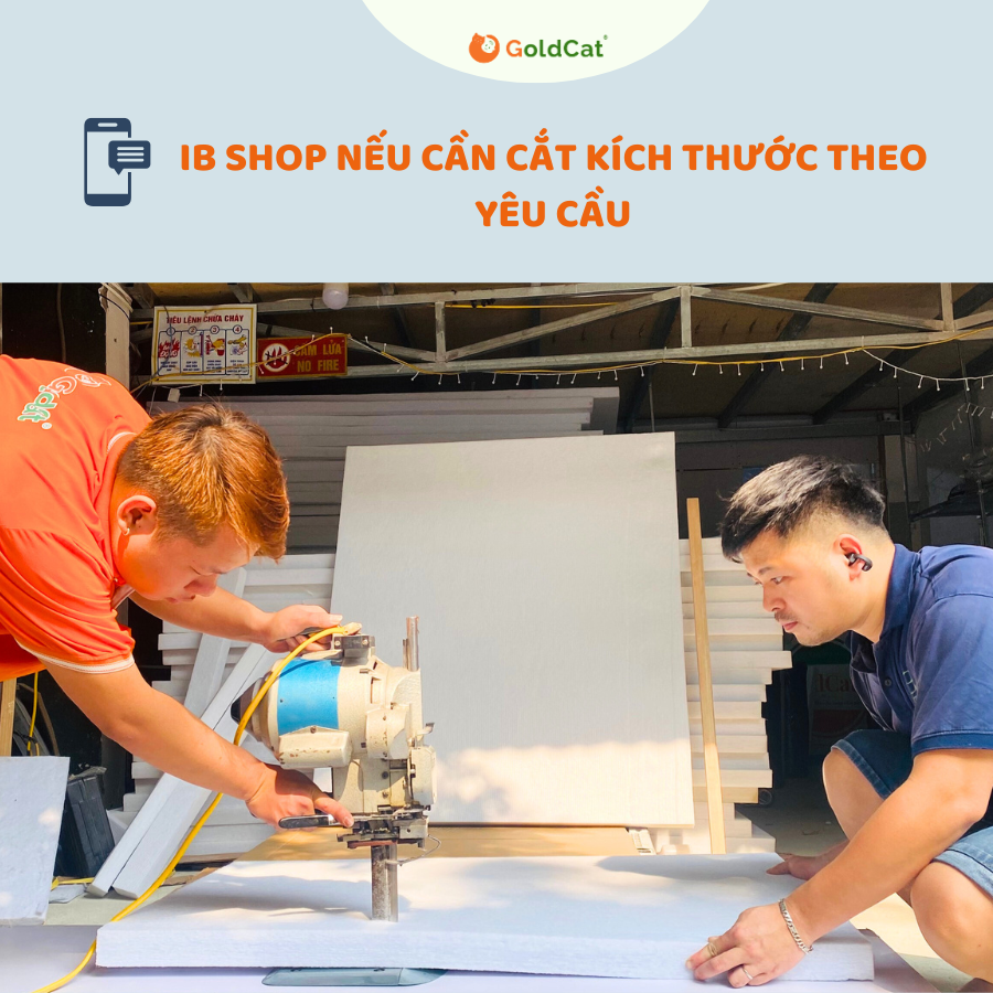 Mô tả Đệm Bông Ép GOLDCAT Kèm Áo Ghi Thiết Kế Kéo Khoá, Đệm Dày Tiêu Chuẩn 5CM, Đa Dạng Kích Thước Cho Cũi - 2