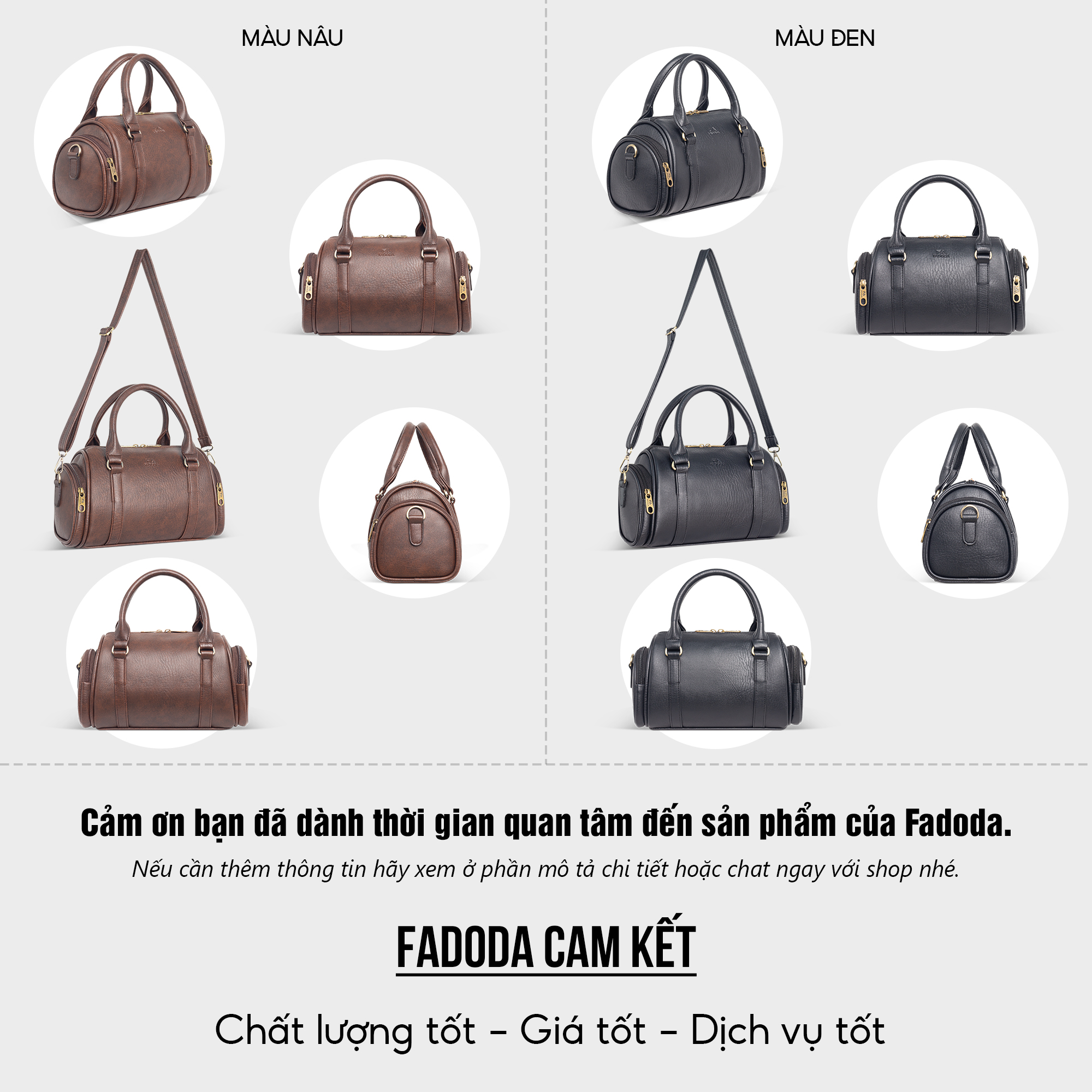 Mô tả Túi trống mini đeo chéo thời trang Fadoda FTR1 - 10