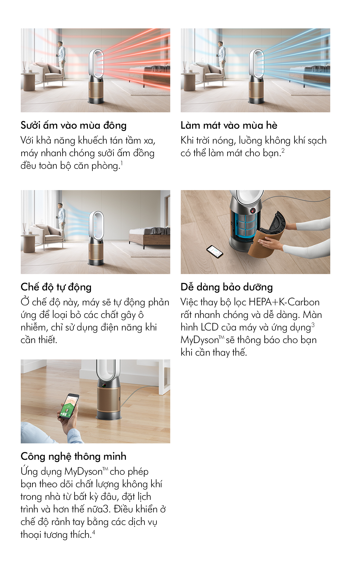 Mô tả Máy lọc không khí Dyson Purifier Hot+Cool HP02 / HP12 De-NOx - 4