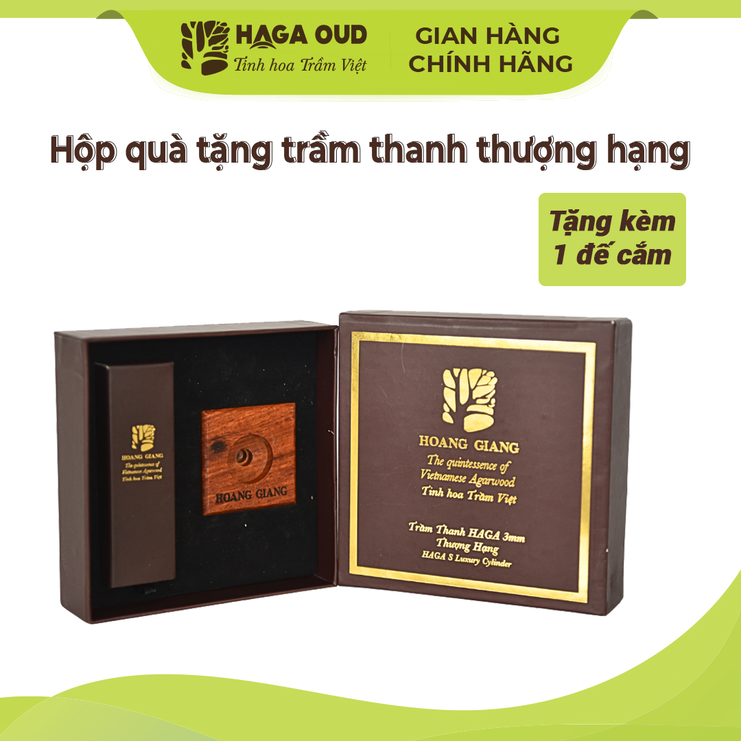 Mô tả Hộp Quà Tặng Trầm Hương Haga sang trọng - TẶNG KÈM ĐẾ CẮM, nhiều mẫu lựa chọn - 1