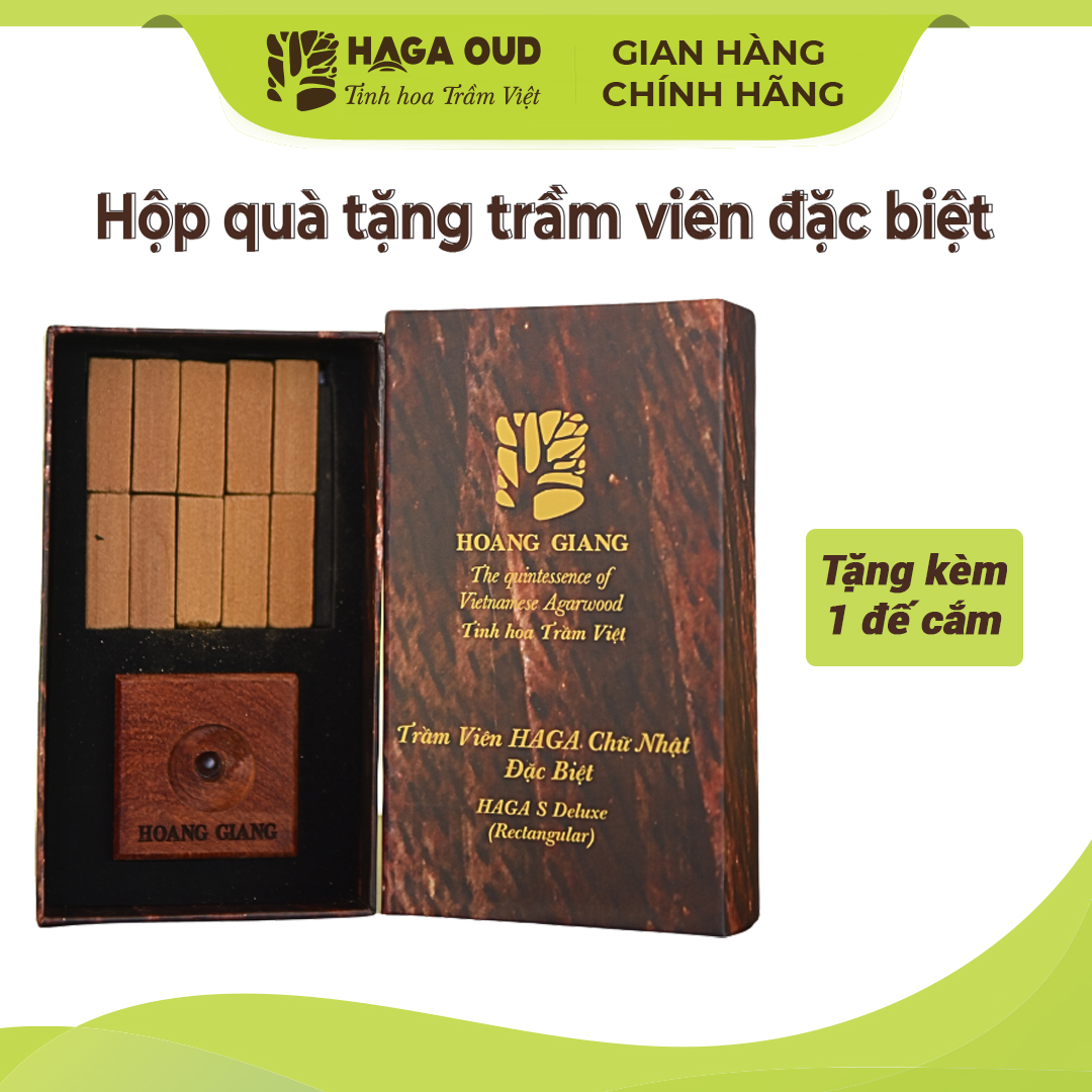 Mô tả Hộp Quà Tặng Trầm Hương Haga sang trọng - TẶNG KÈM ĐẾ CẮM, nhiều mẫu lựa chọn - 5