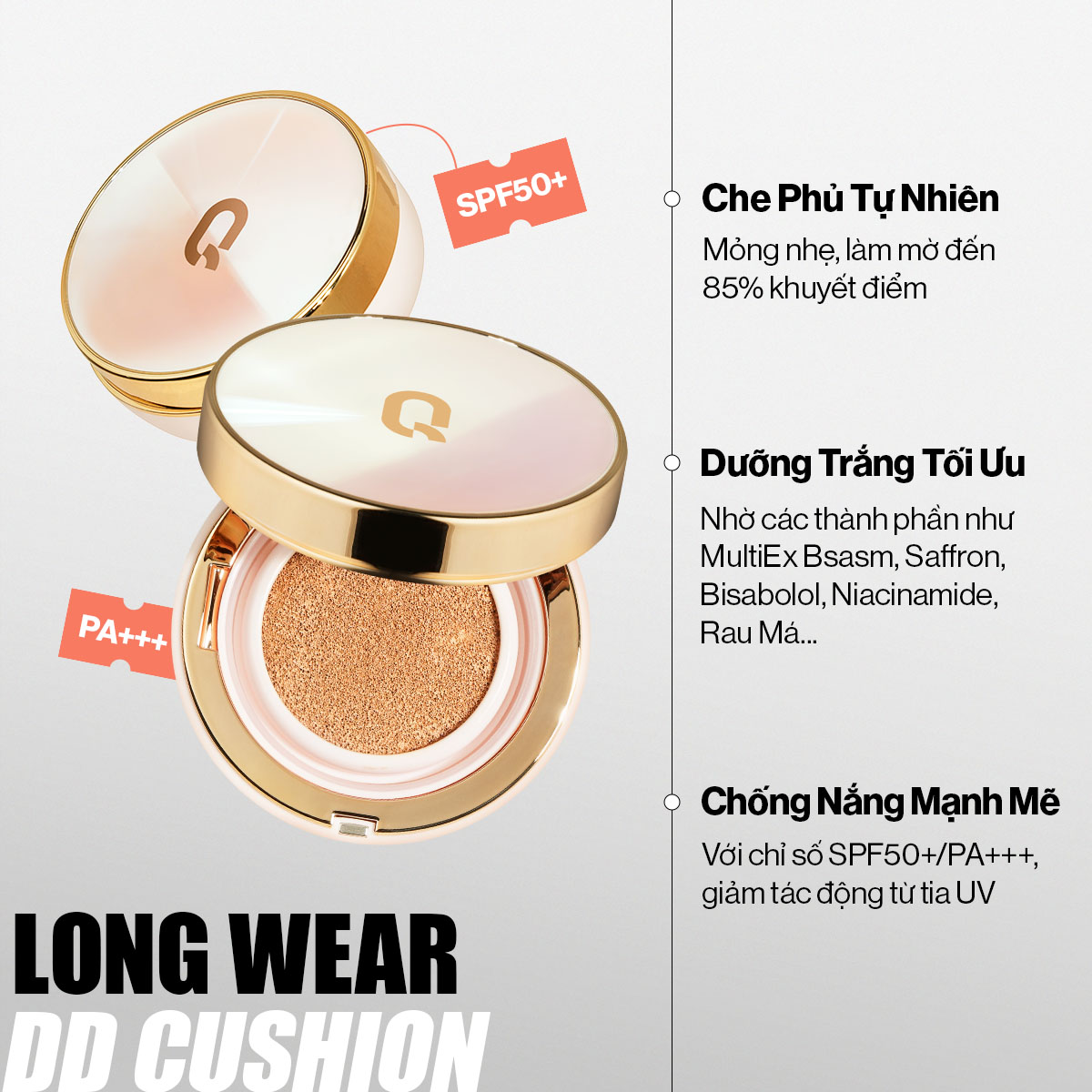 Mô tả Combo Glamrr Q Cushion &  Xịt Khóa Nền Cố Định Glamrr Q Vegan Super Stay Makeup Fixer 50ml - 3