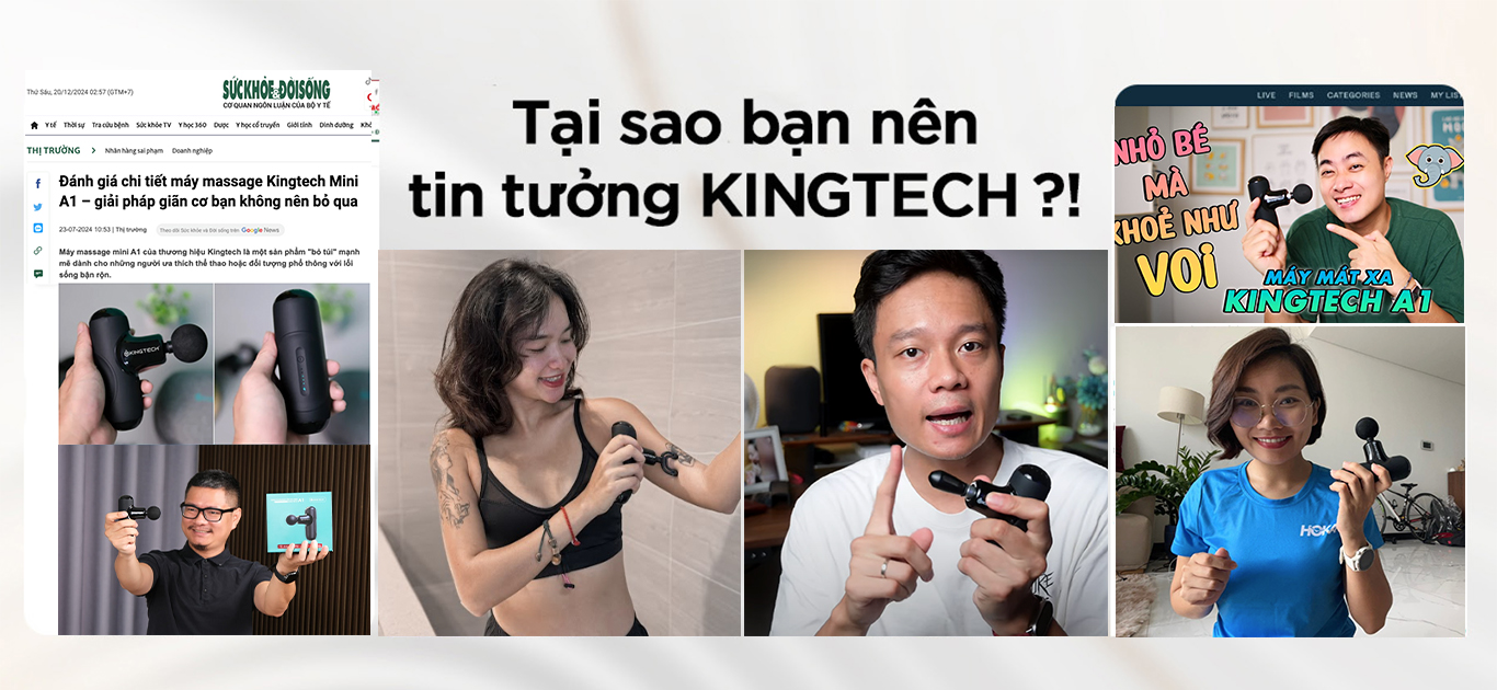 Mô tả Quà Tặng Cao Cấp - Máy Massage Cầm Tay Mini KINGTECH A1, Nhỏ Gọn Hỗ Trợ Mát Xa Chuyên Sâu, Giảm Đau Cơ, Cứng Khớp - 12
